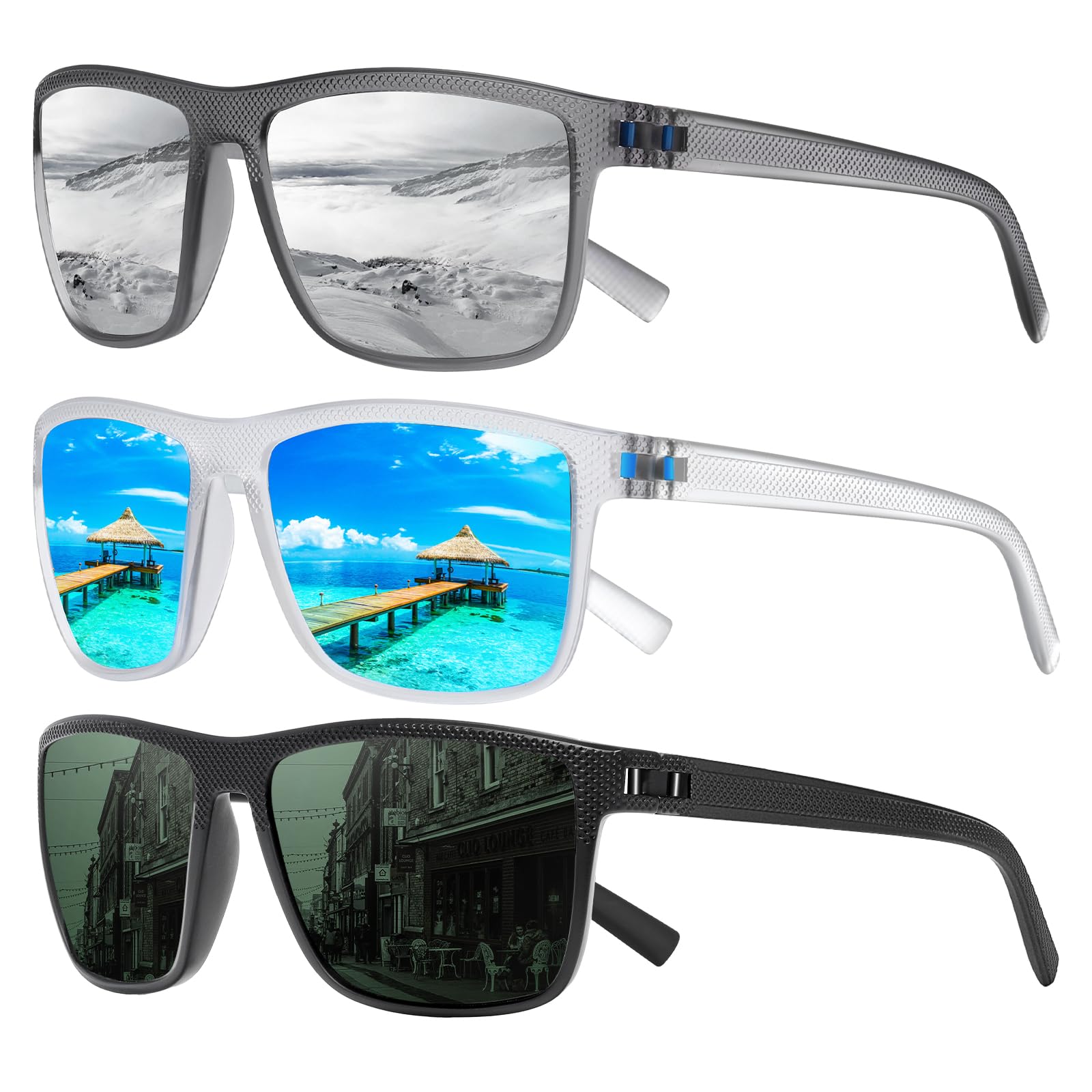 Foto 2 pulgar | Gafas De Sol Turbopep Cuadradas Polarizadas Ligeras Uv400 - Venta Internacional.