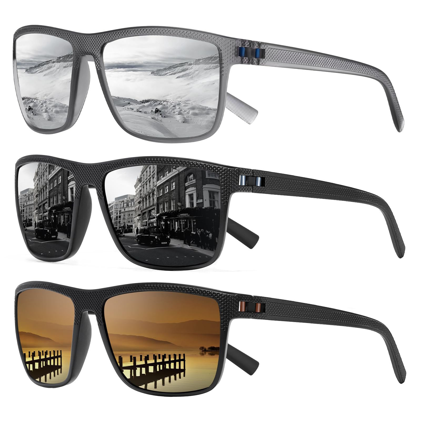 Foto 1 | Gafas De Sol Turbopep Cuadradas Polarizadas Ligeras Uv400 - Venta Internacional.