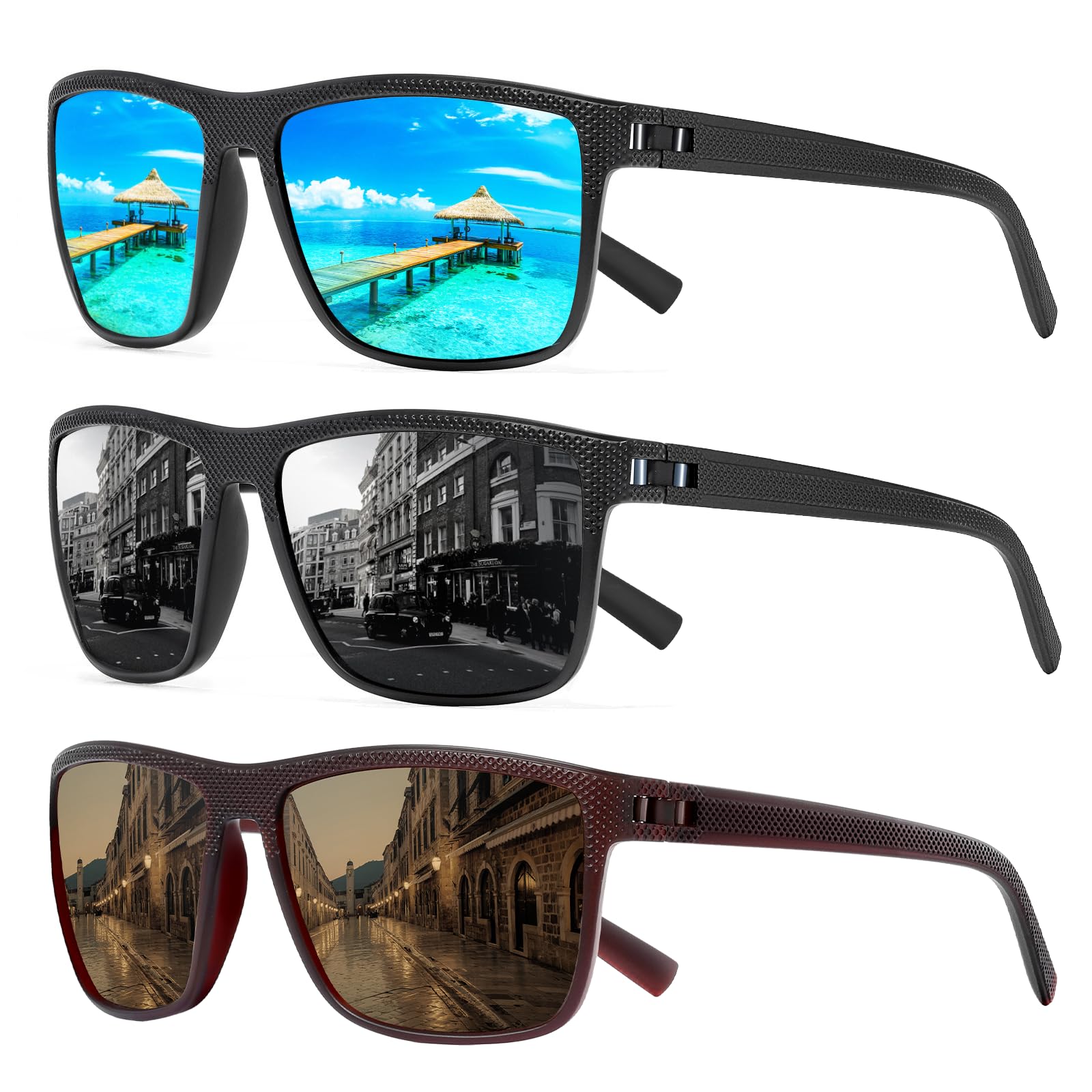 Foto 1 | Gafas De Sol Turbopep Cuadradas Polarizadas Ligeras Uv400 - Venta Internacional.