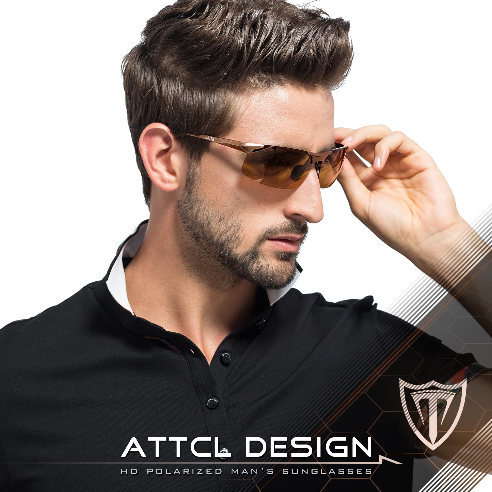 Foto 2 | Gafas De Sol Attcl Al-mg Metal Ultralight Polarizadas Para Hombre - Venta Internacional.