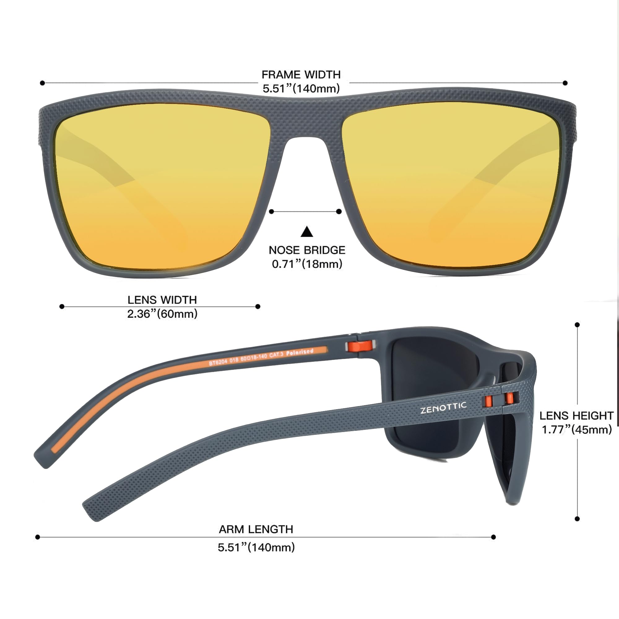 Foto 4 pulgar | Gafas De Sol Zenottic Polarized Tr90 Frame Uv400 Para Hombre - Venta Internacional.