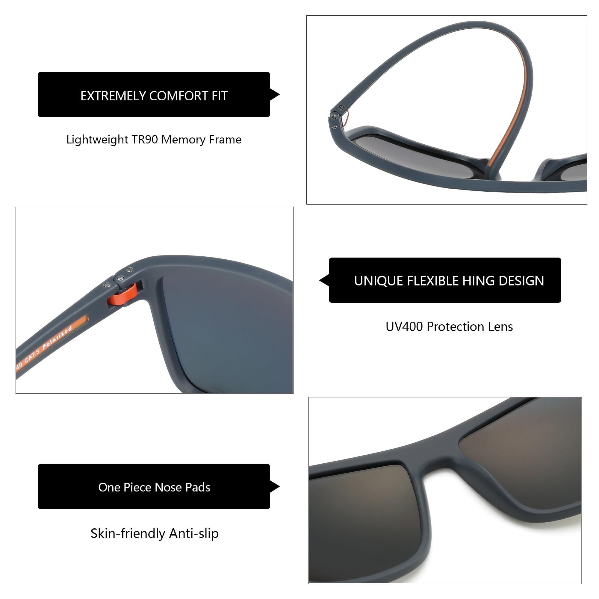 Foto 5 pulgar | Gafas De Sol Zenottic Polarized Tr90 Frame Uv400 Para Hombre - Venta Internacional.