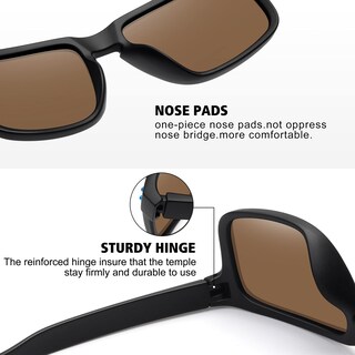 Foto 4 | Gafas De Sol Meetsun Con Protección Uv400 Polarizadas Paquete De 3 Negro+azul+rojo - Venta Internacional.