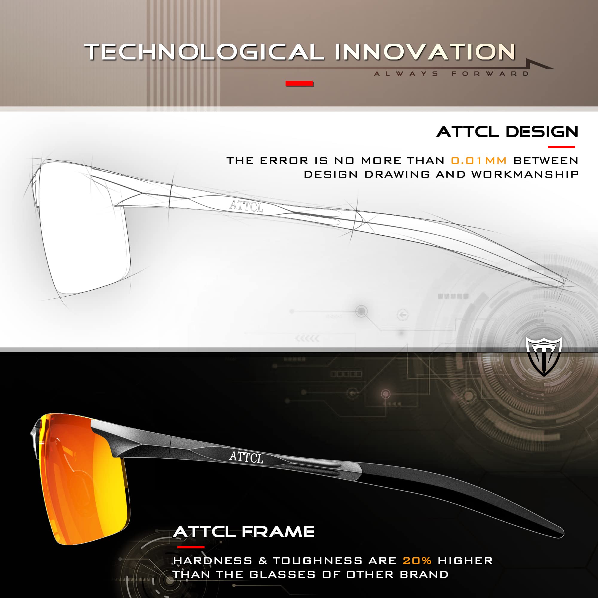 Foto 7 pulgar | Gafas De Sol Attcl Fashion Sports Polarizadas Para Hombre 8177black-red - Venta Internacional.