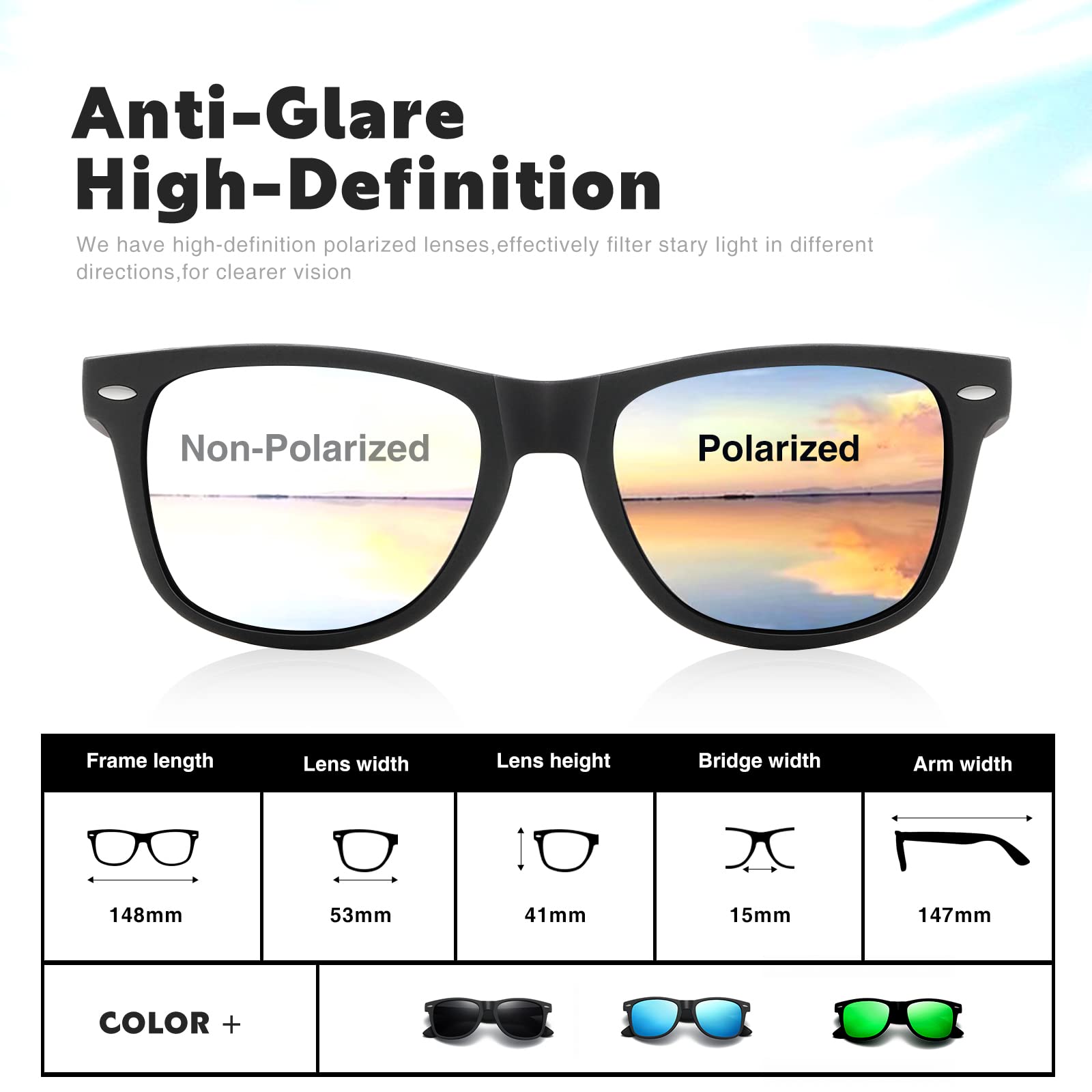Foto 5 pulgar | Gafas De Sol Demikos Polarizadas Con Protección Uv400 Para Hombres Y Mujeres - Venta Internacional.