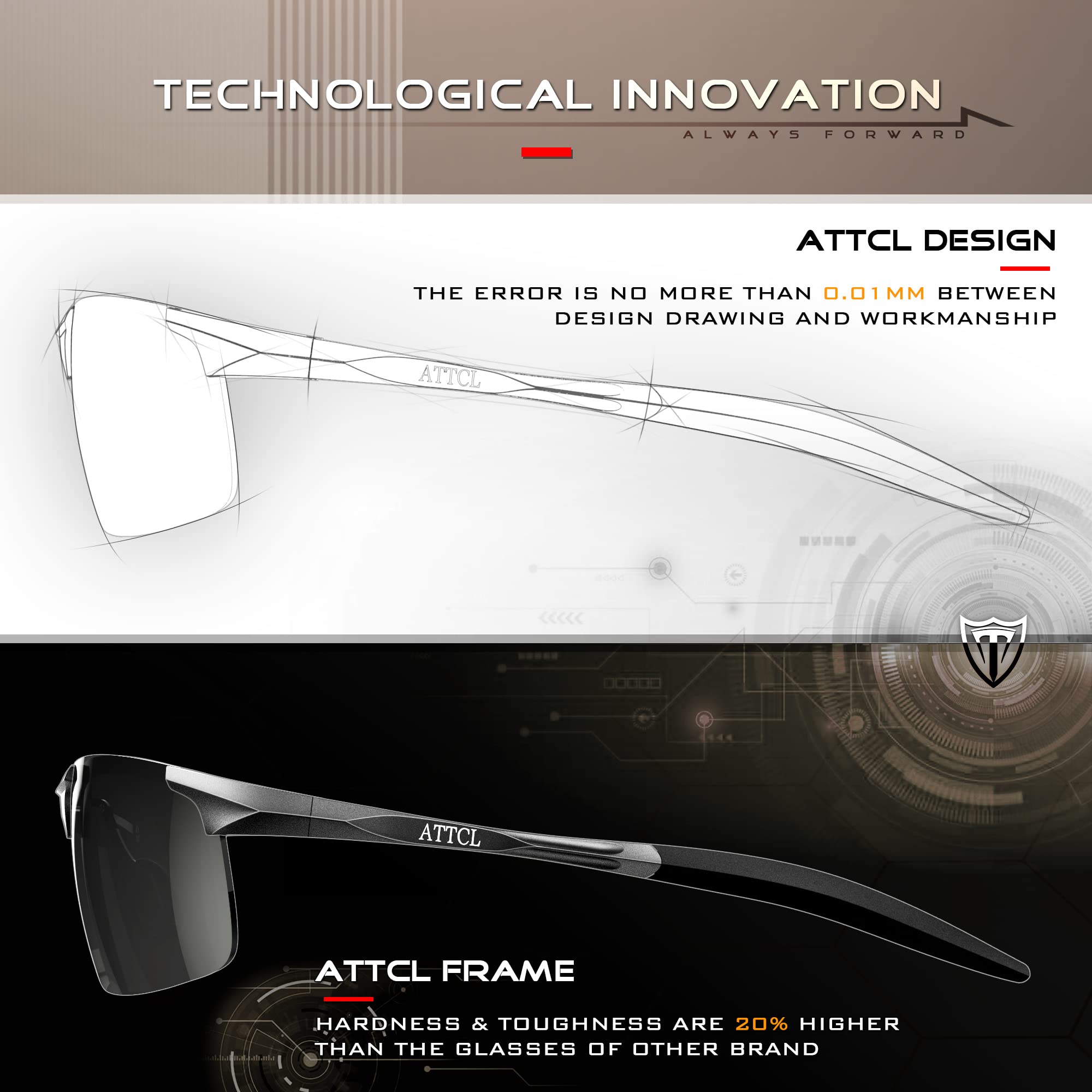 Foto 7 pulgar | Gafas De Sol Attcl Fashion Driving Polarizadas Para Hombre Al-mg Metal - Venta Internacional.
