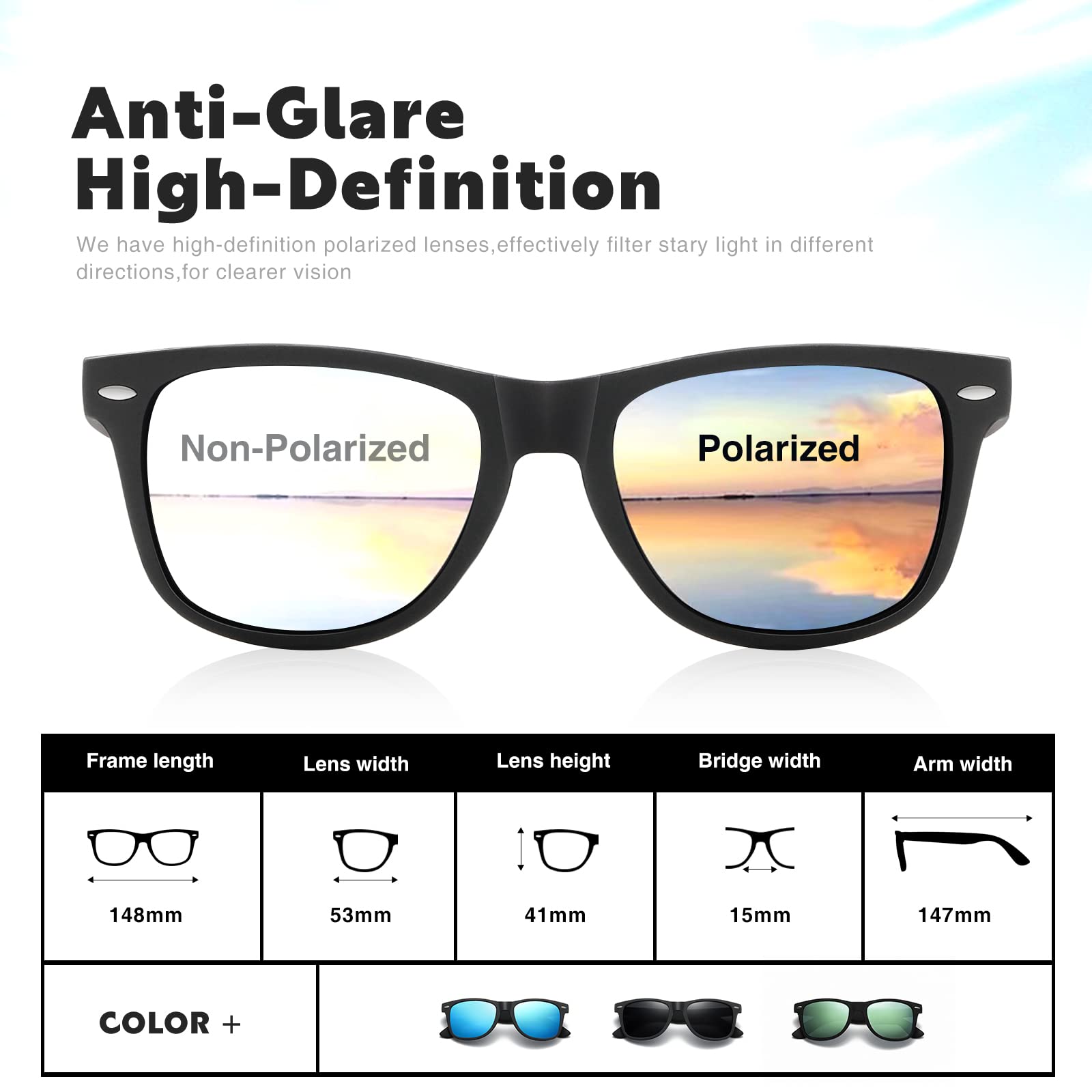 Foto 4 | Gafas De Sol Demikos Polarizadas Con Protección Uv400 Para Hombres Y Mujeres - Venta Internacional.