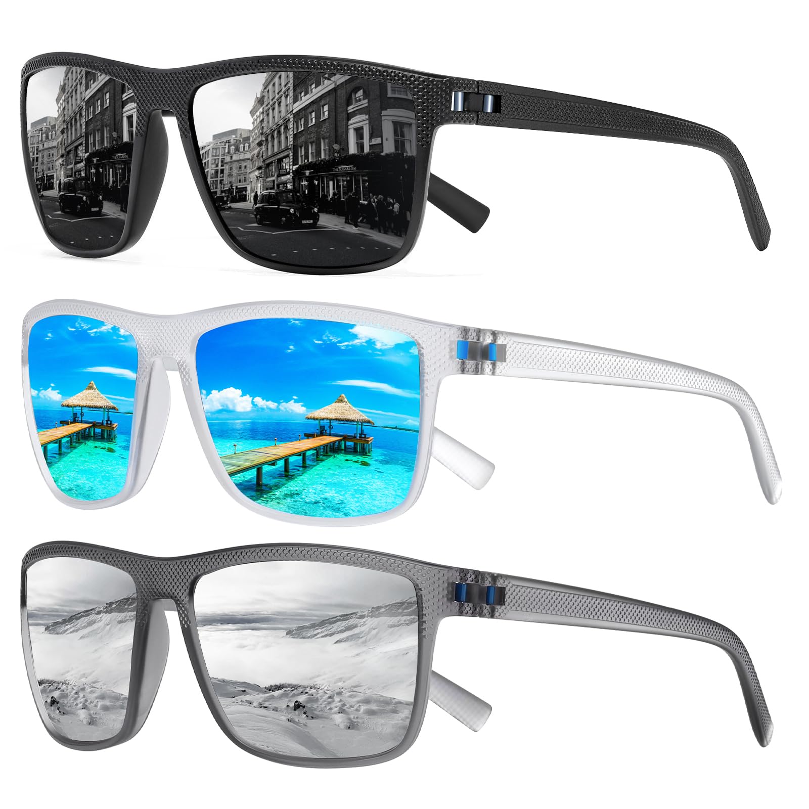 Foto 1 | Gafas De Sol Turbopep Cuadradas Polarizadas Ligeras Uv400 - Venta Internacional.