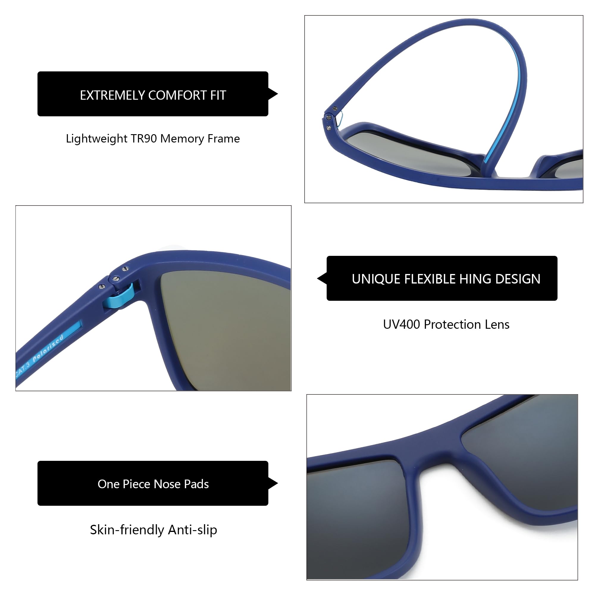 Foto 4 | Gafas De Sol Zenottic Polarized Tr90 Frame Uv400 Para Hombre - Venta Internacional.