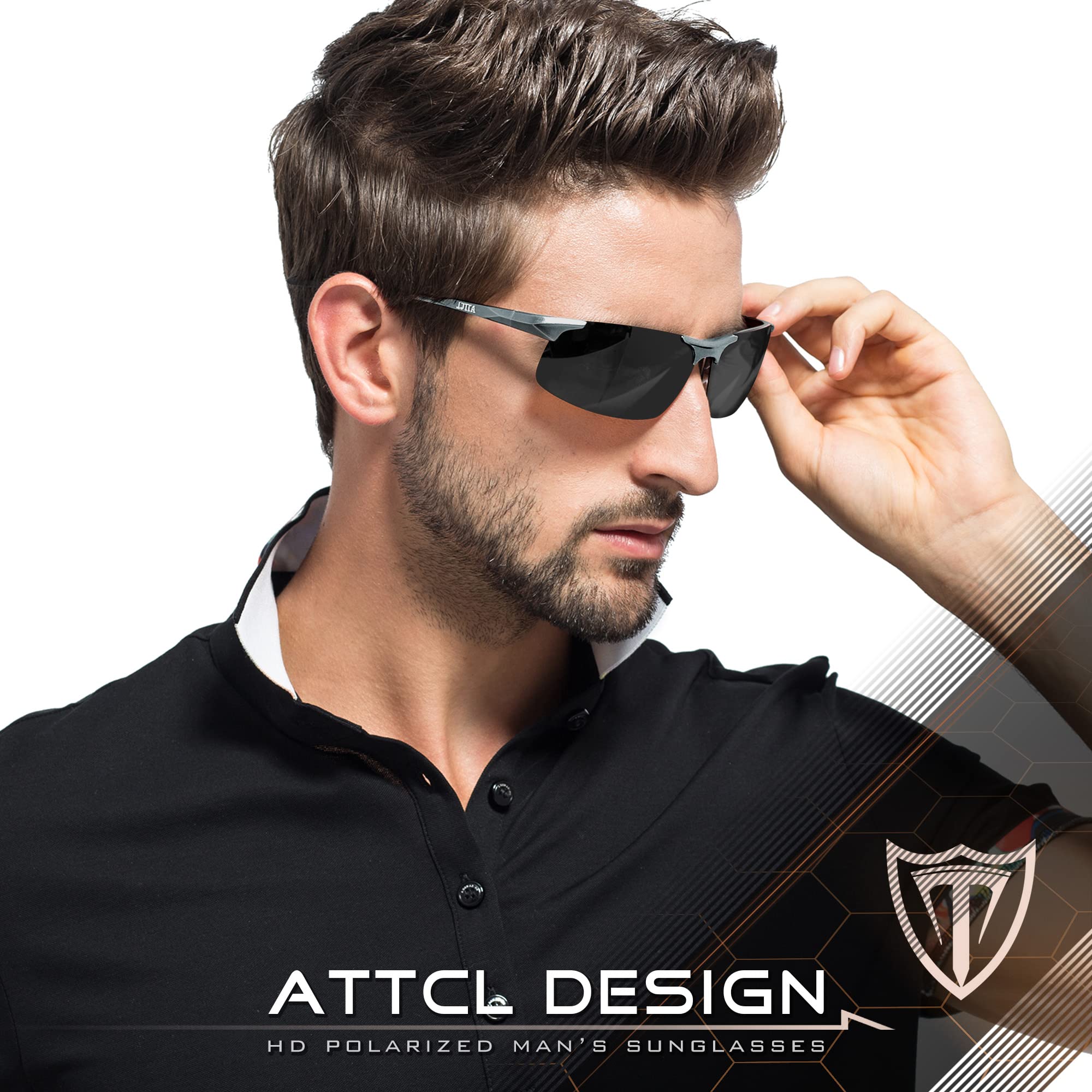 Foto 3 pulgar | Gafas De Sol Attcl Al-mg Metal Ultralight Polarizadas Para Hombre - Venta Internacional.