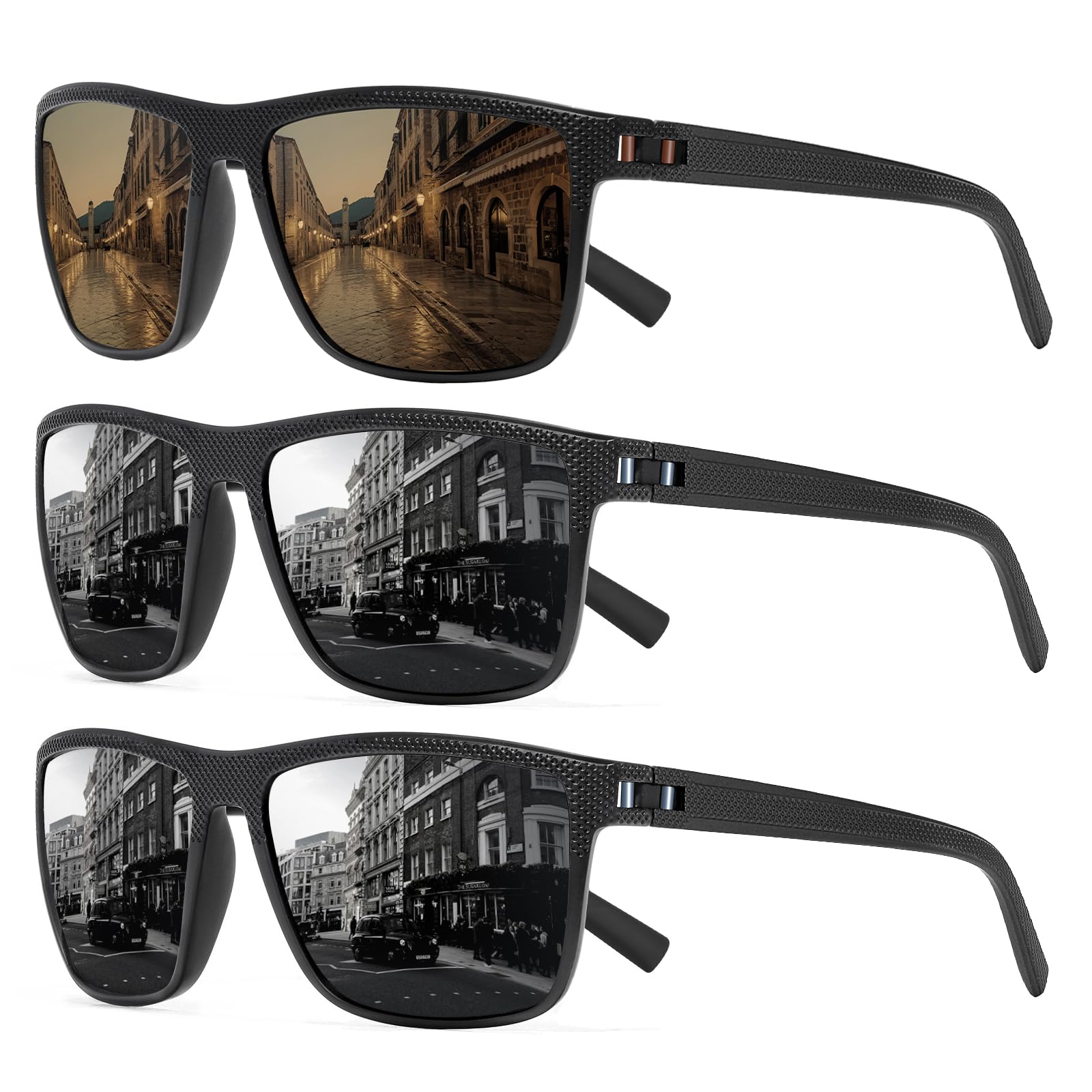 Foto 1 | Gafas De Sol Turbopep Cuadradas Polarizadas Ligeras Uv400 - Venta Internacional.