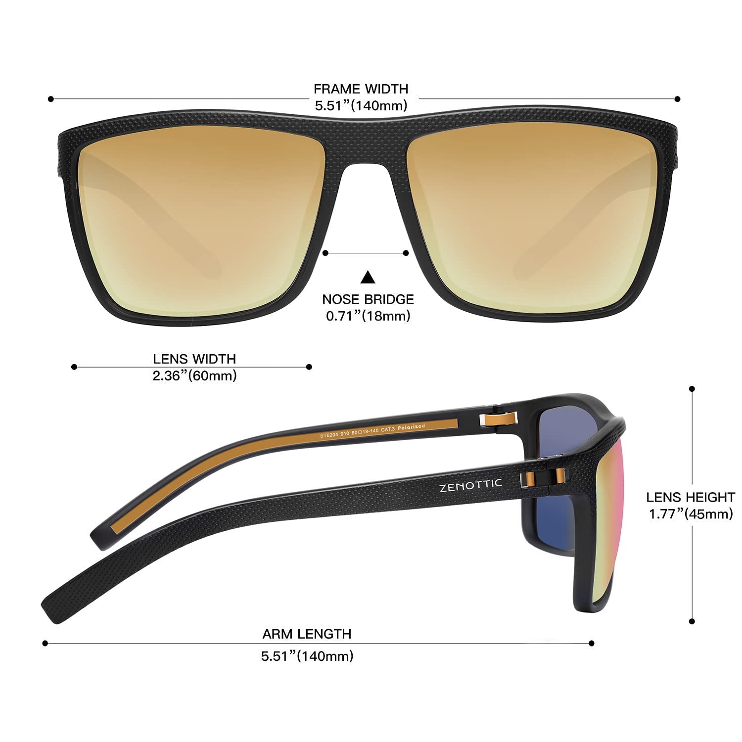 Foto 4 pulgar | Gafas De Sol Zenottic Polarized Tr90 Frame Uv400 Para Hombre - Venta Internacional.