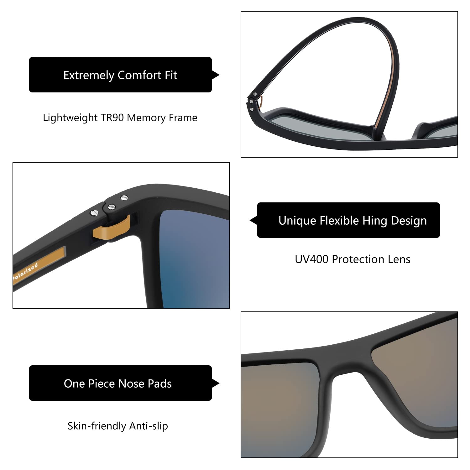 Foto 5 pulgar | Gafas De Sol Zenottic Polarized Tr90 Frame Uv400 Para Hombre - Venta Internacional.