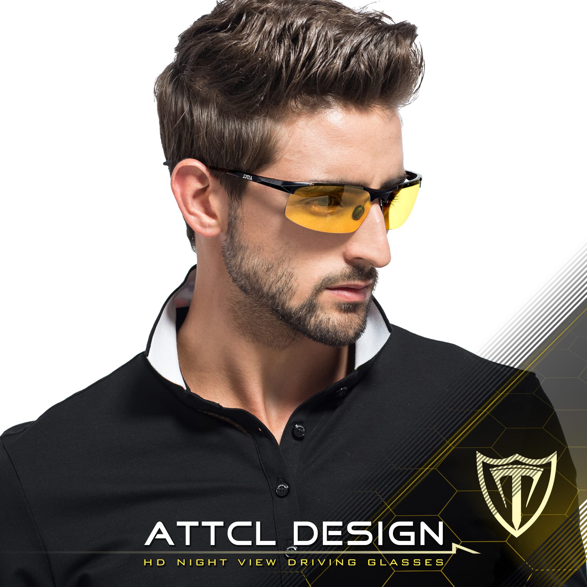 Foto 2 | Gafas De Conducción Nocturna Attcl 8177-night Para Hombre - Venta Internacional.