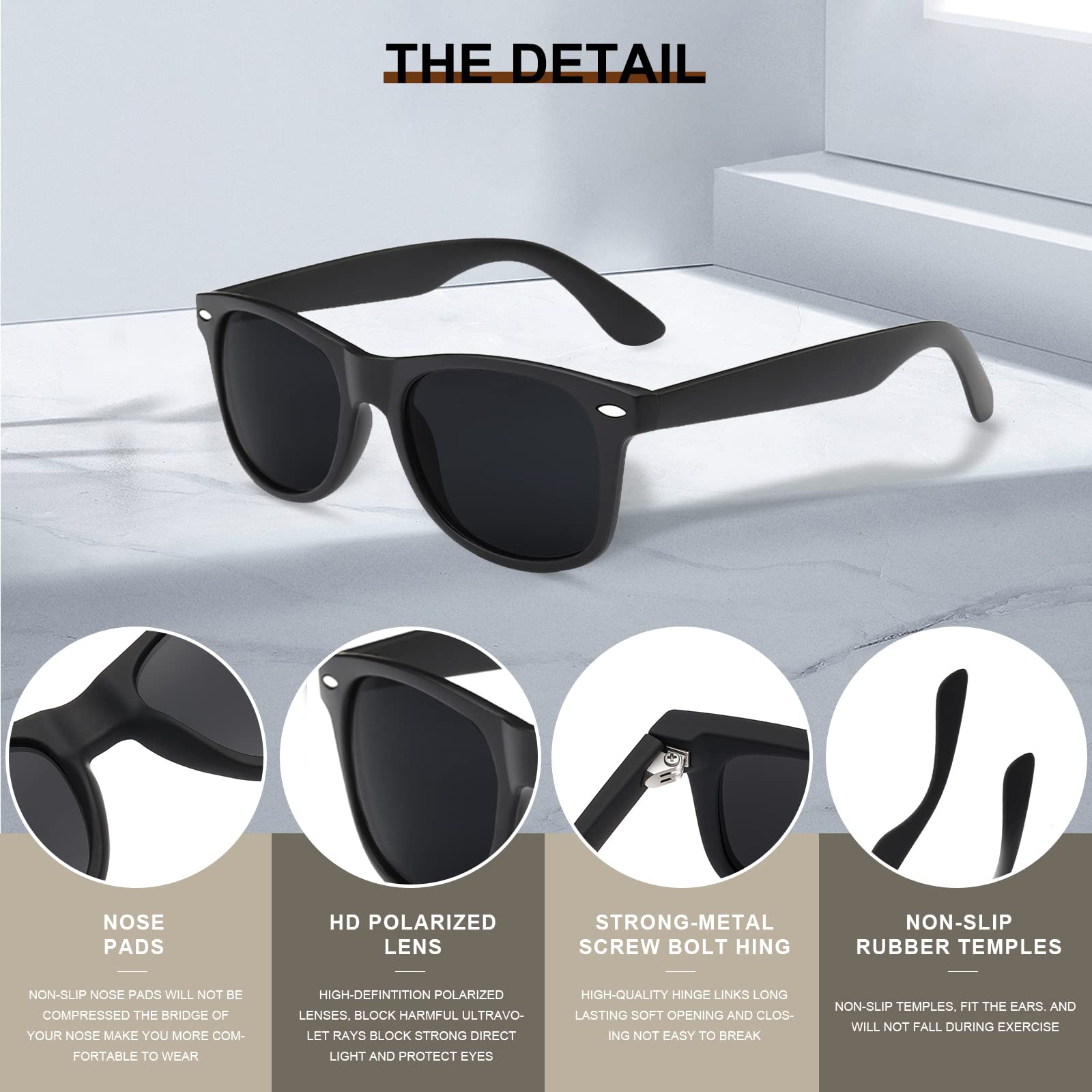 Foto 4 pulgar | Gafas De Sol Demikos Polarizadas Con Protección Uv400 Para Hombres Y Mujeres - Venta Internacional.
