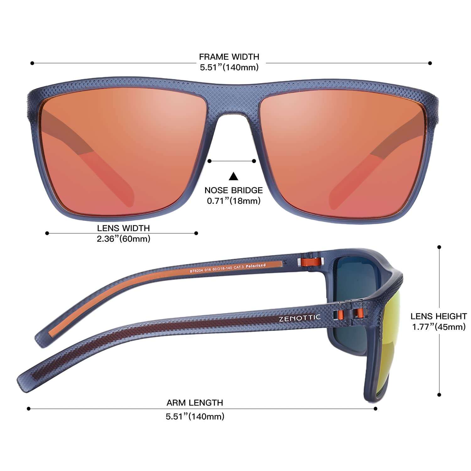 Foto 4 pulgar | Gafas De Sol Zenottic Polarized Tr90 Frame Uv400 Para Hombre - Venta Internacional.