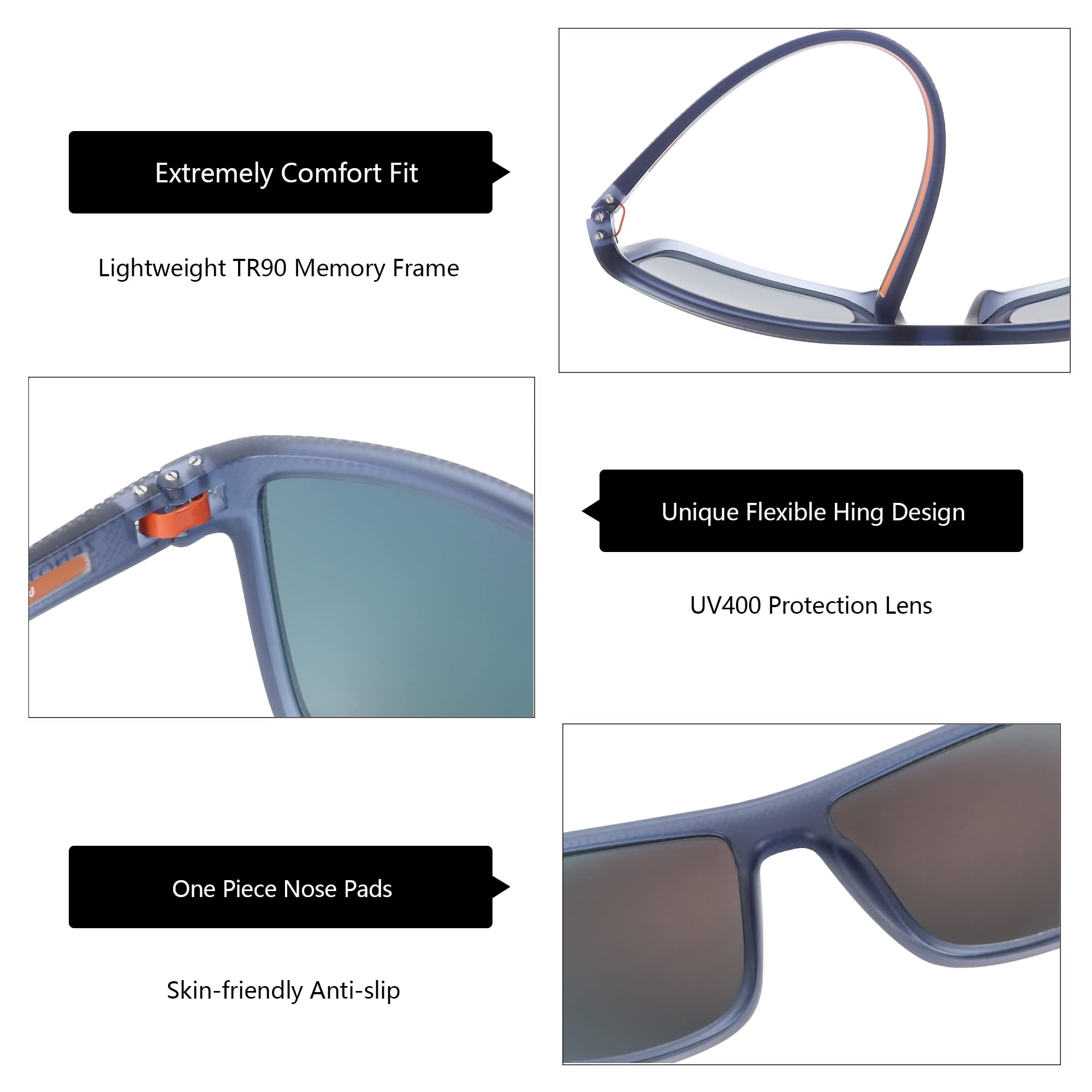 Foto 5 pulgar | Gafas De Sol Zenottic Polarized Tr90 Frame Uv400 Para Hombre - Venta Internacional.