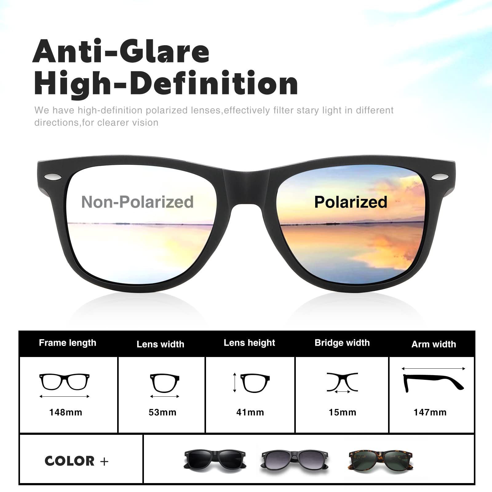 Foto 5 pulgar | Gafas De Sol Demikos Polarizadas Con Protección Uv400 Para Hombres Y Mujeres - Venta Internacional.