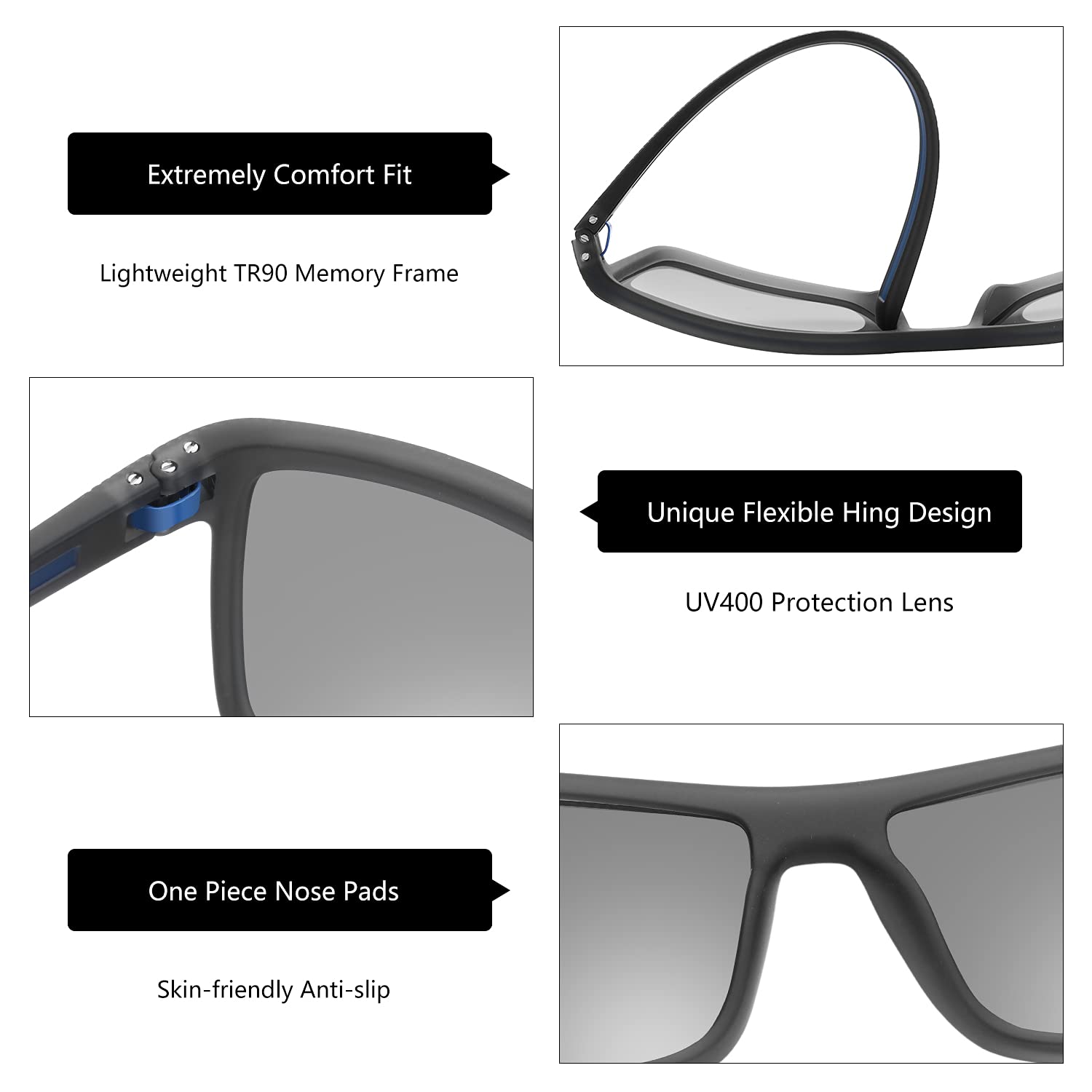 Foto 5 pulgar | Gafas De Sol Zenottic Polarized Tr90 Frame Uv400 Para Hombre - Venta Internacional.