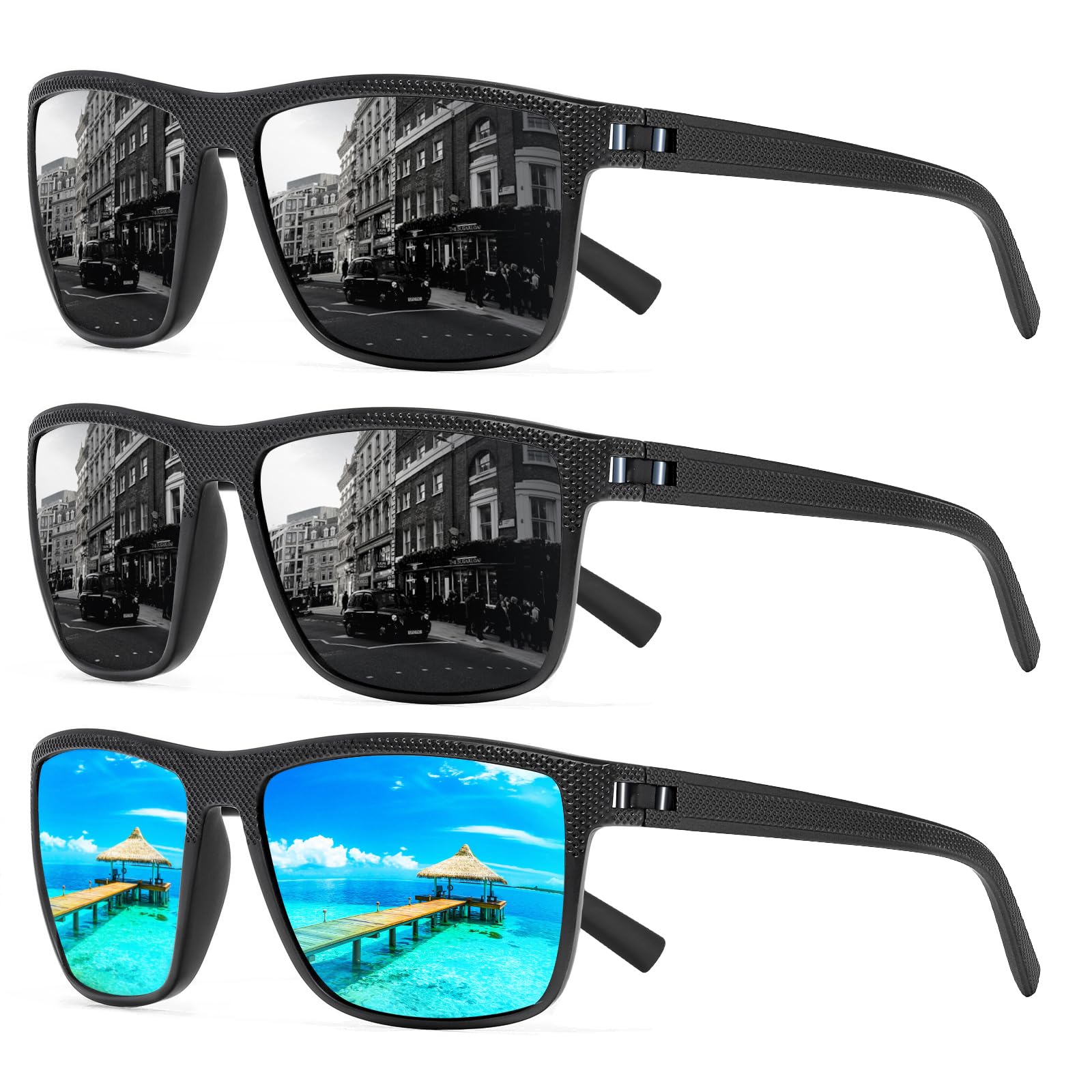 Foto 1 | Gafas De Sol Turbopep Cuadradas Polarizadas Ligeras Uv400 - Venta Internacional.