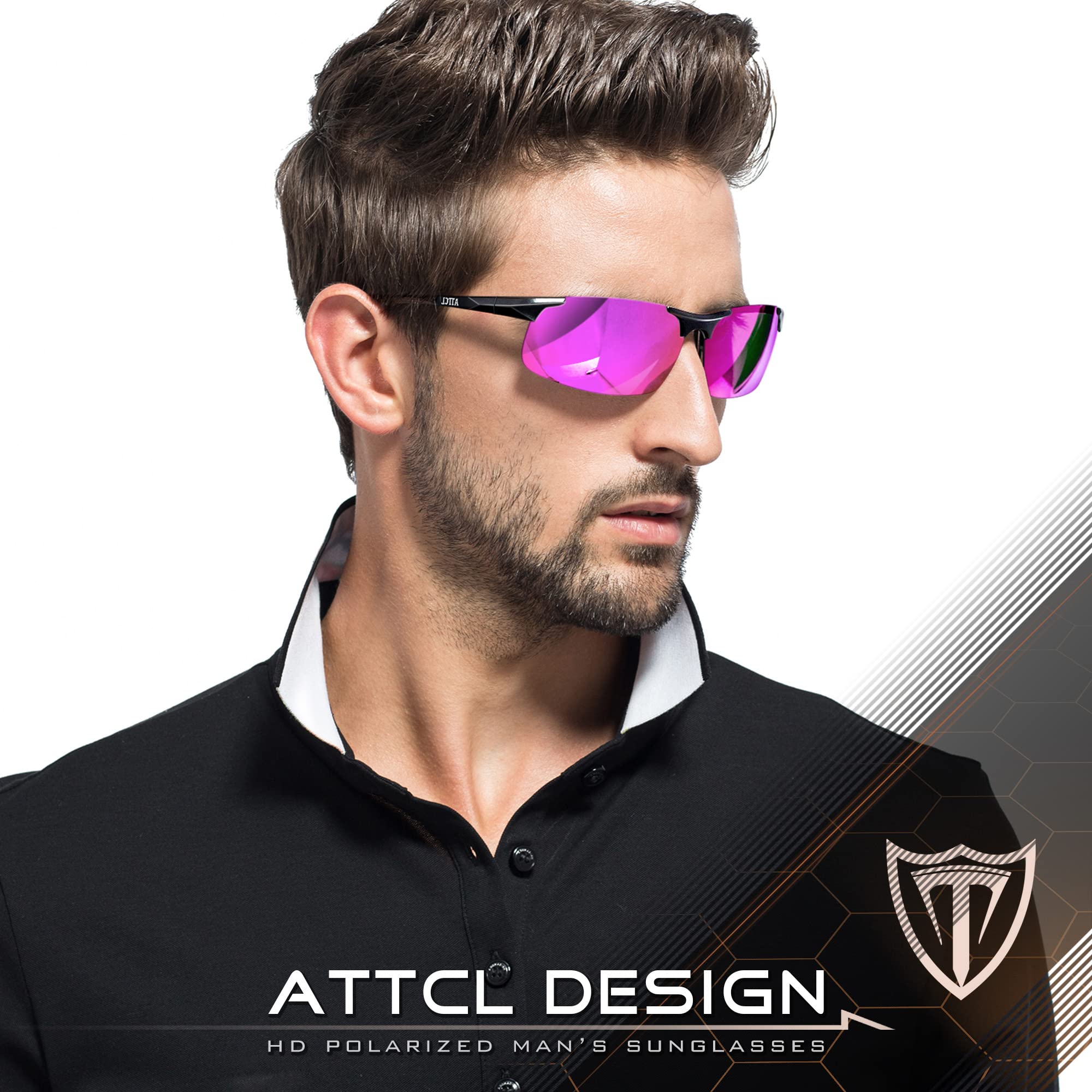 Foto 3 pulgar | Gafas De Sol Attcl Al-mg Metal Ultralight 8177 Para Hombre - Venta Internacional.