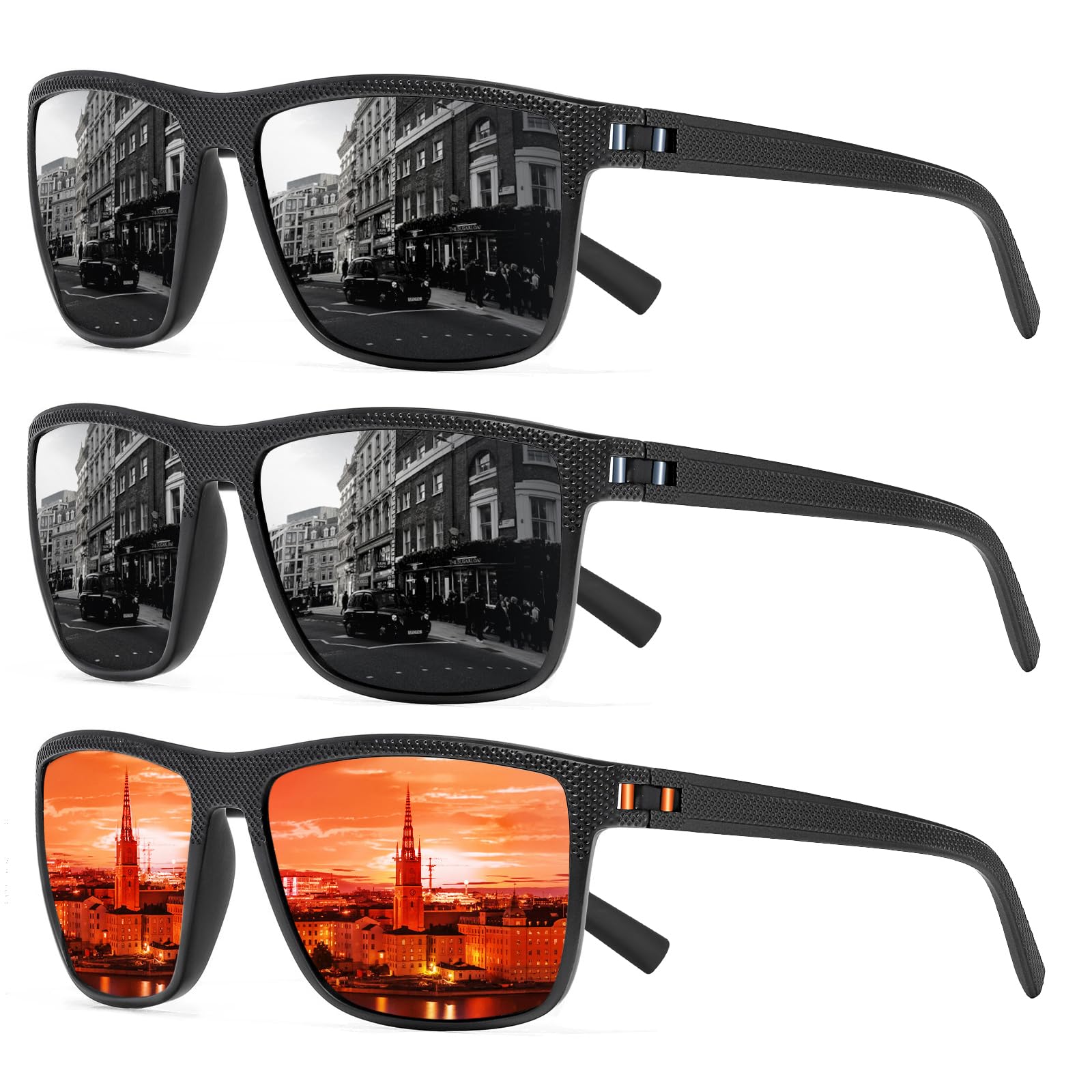 Foto 1 | Gafas De Sol Turbopep Cuadradas Polarizadas Ligeras Uv400 - Venta Internacional.
