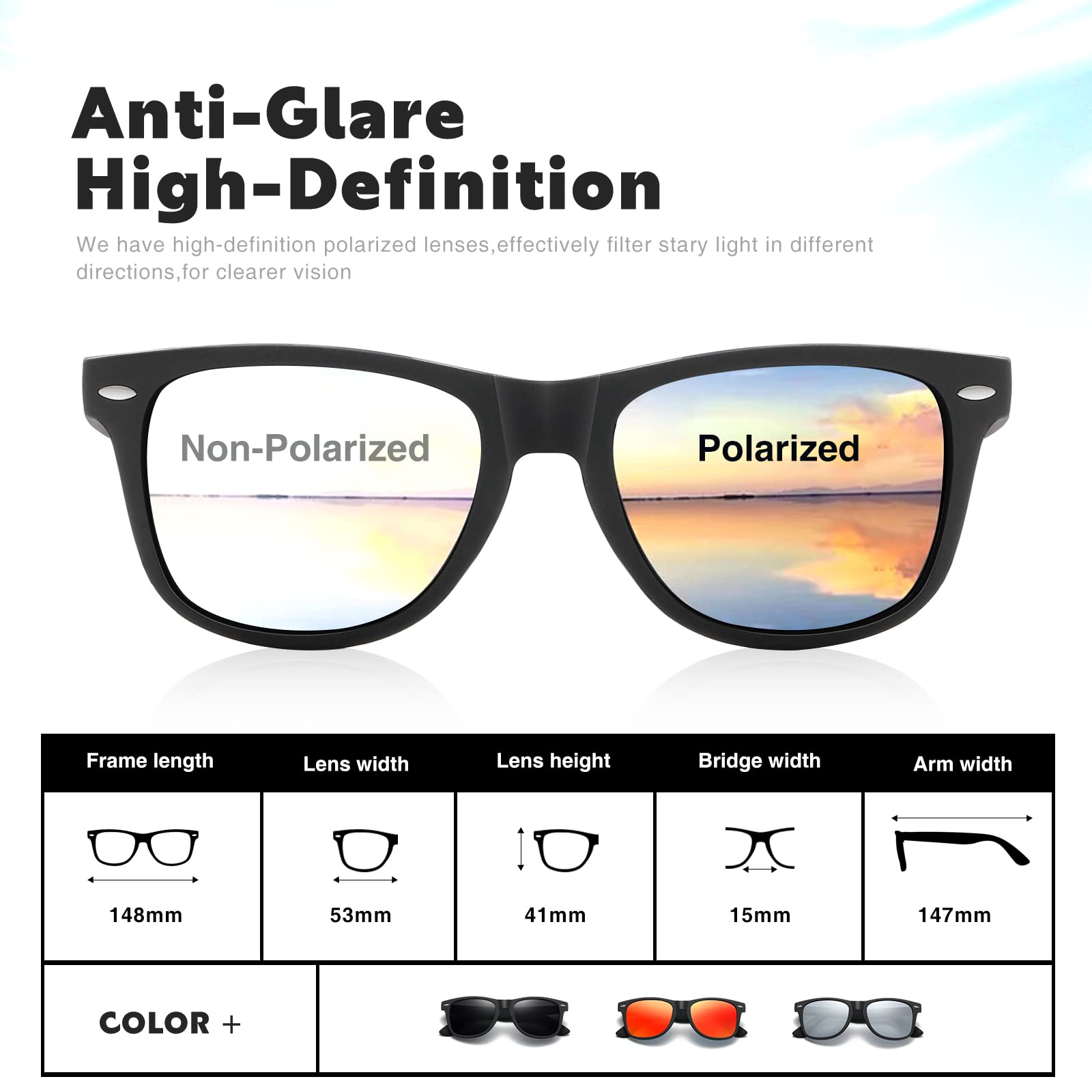 Foto 4 | Gafas De Sol Demikos Polarizadas Con Protección Uv400 Para Hombres Y Mujeres - Venta Internacional.