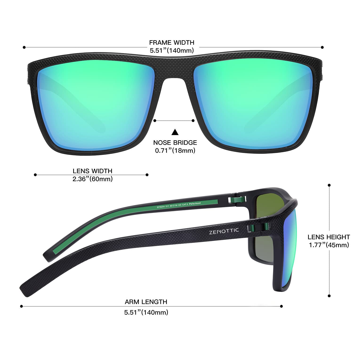 Foto 5 pulgar | Gafas De Sol Zenottic Polarized Tr90 Frame Uv400 Para Hombre - Venta Internacional.