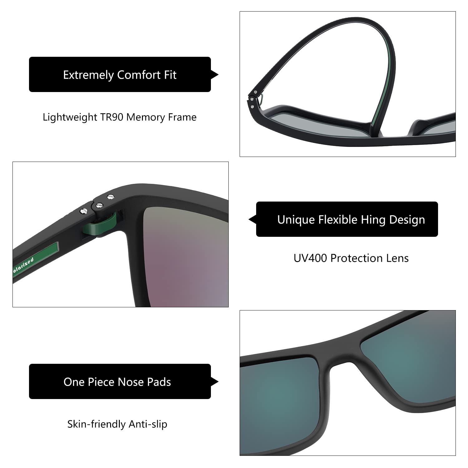 Foto 6 pulgar | Gafas De Sol Zenottic Polarized Tr90 Frame Uv400 Para Hombre - Venta Internacional.