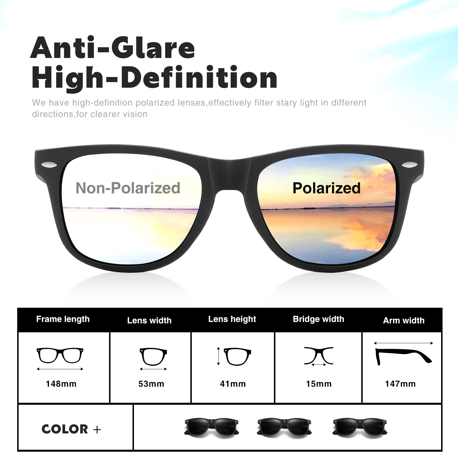 Foto 5 pulgar | Gafas De Sol Demikos Polarizadas Con Protección Uv400 Para Hombres Y Mujeres - Venta Internacional.