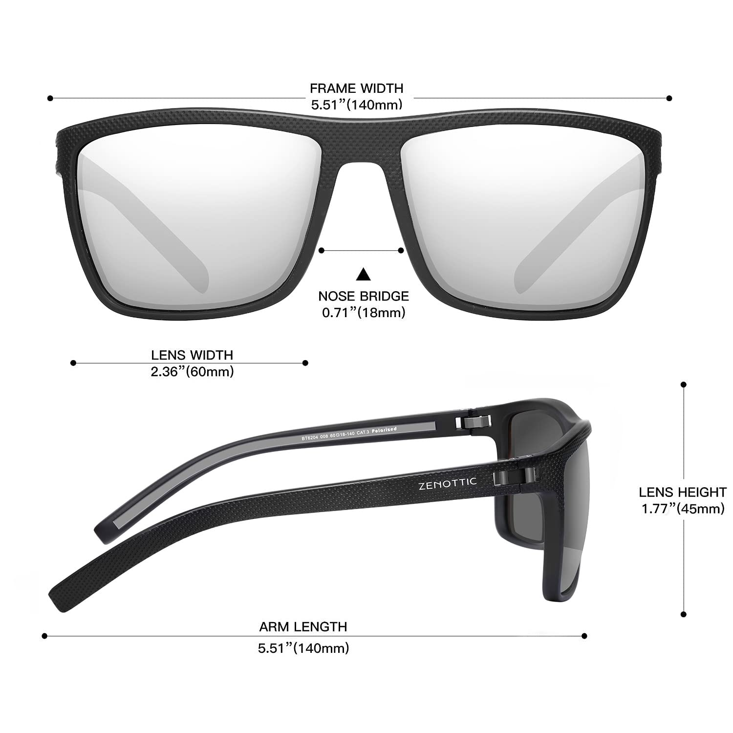 Foto 4 pulgar | Gafas De Sol Zenottic Polarized Tr90 Frame Uv400 Para Hombre - Venta Internacional.