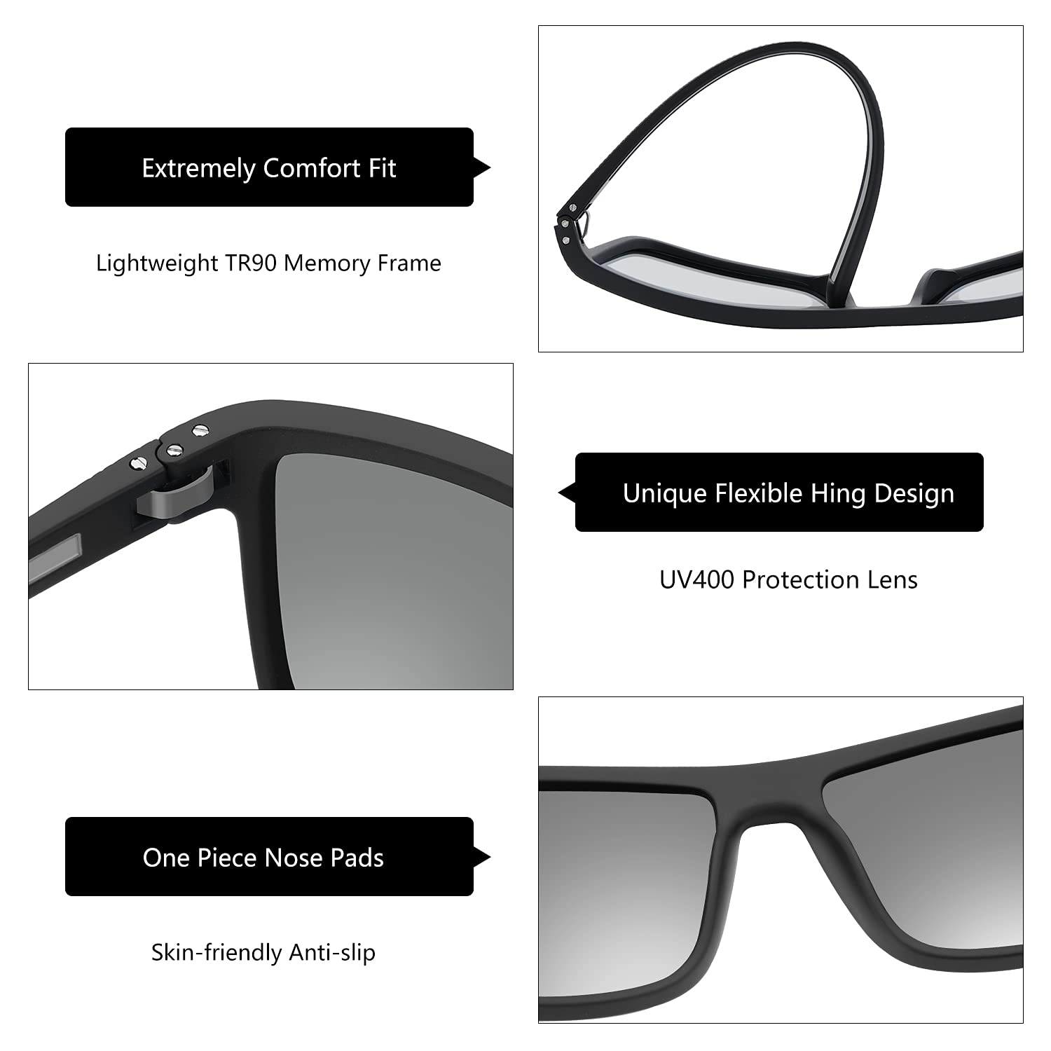 Foto 4 | Gafas De Sol Zenottic Polarized Tr90 Frame Uv400 Para Hombre - Venta Internacional.
