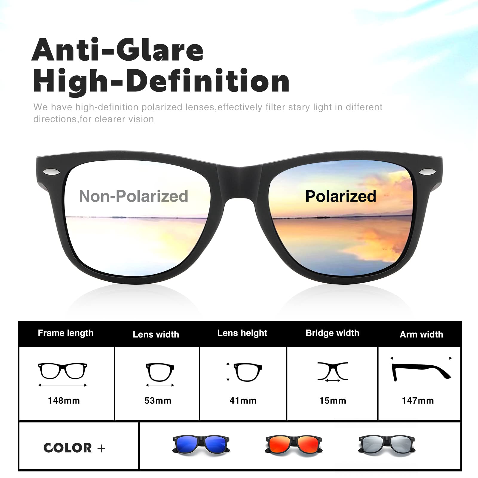 Foto 5 pulgar | Gafas De Sol Demikos Polarizadas Con Protección Uv400 Para Hombres Y Mujeres - Venta Internacional.