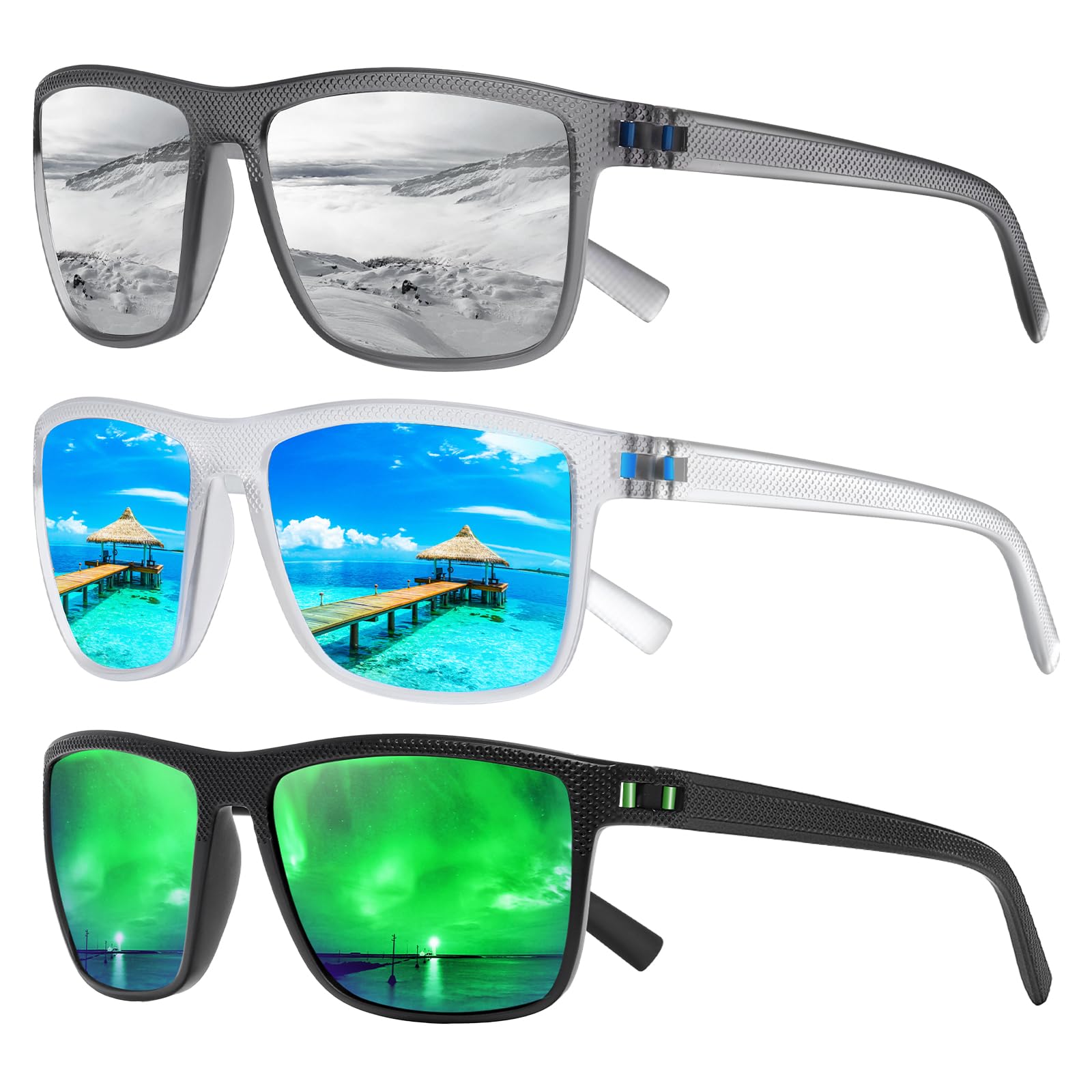 Foto 2 pulgar | Gafas De Sol Turbopep Cuadradas Polarizadas Ligeras Uv400 - Venta Internacional.