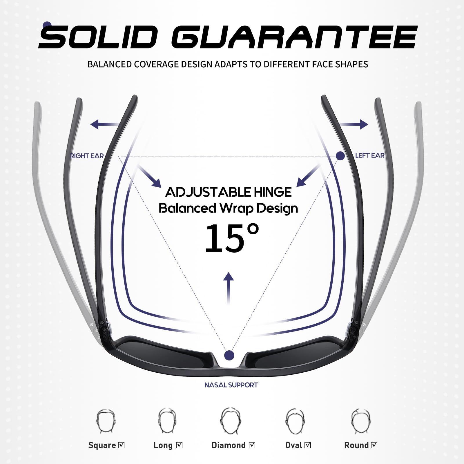 Foto 5 pulgar | Gafas De Sol Polarizadas Turbopep Square Uv400 Para Hombre Y Mujer - Venta Internacional.