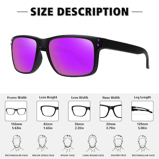 Foto 3 | Gafas De Sol Meetsun Polarizadas Con Protección Uv400 Marco Negro - Venta Internacional.