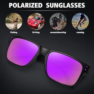 Foto 6 | Gafas De Sol Meetsun Polarizadas Con Protección Uv400 Marco Negro - Venta Internacional.