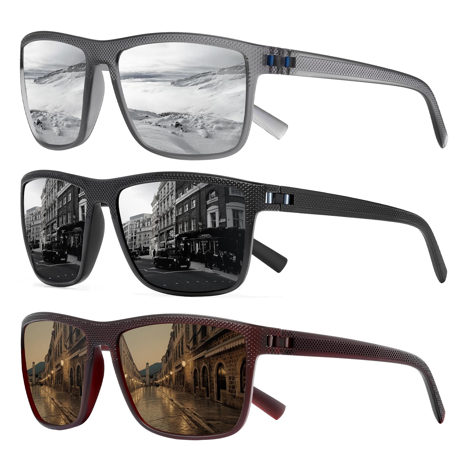 Foto 1 | Gafas De Sol Turbopep Cuadradas Polarizadas Ligeras Uv400 - Venta Internacional.