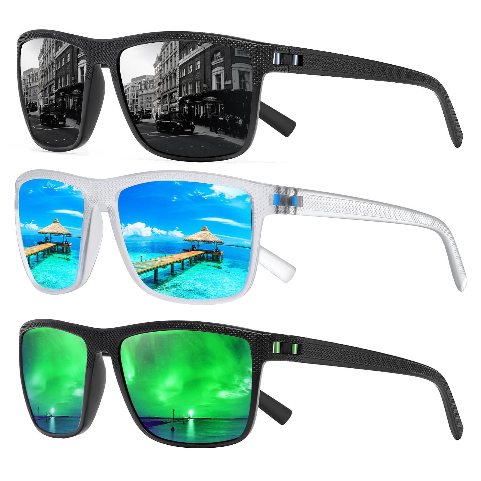 Foto 2 pulgar | Gafas De Sol Turbopep Cuadradas Polarizadas Ligeras Uv400 - Venta Internacional.