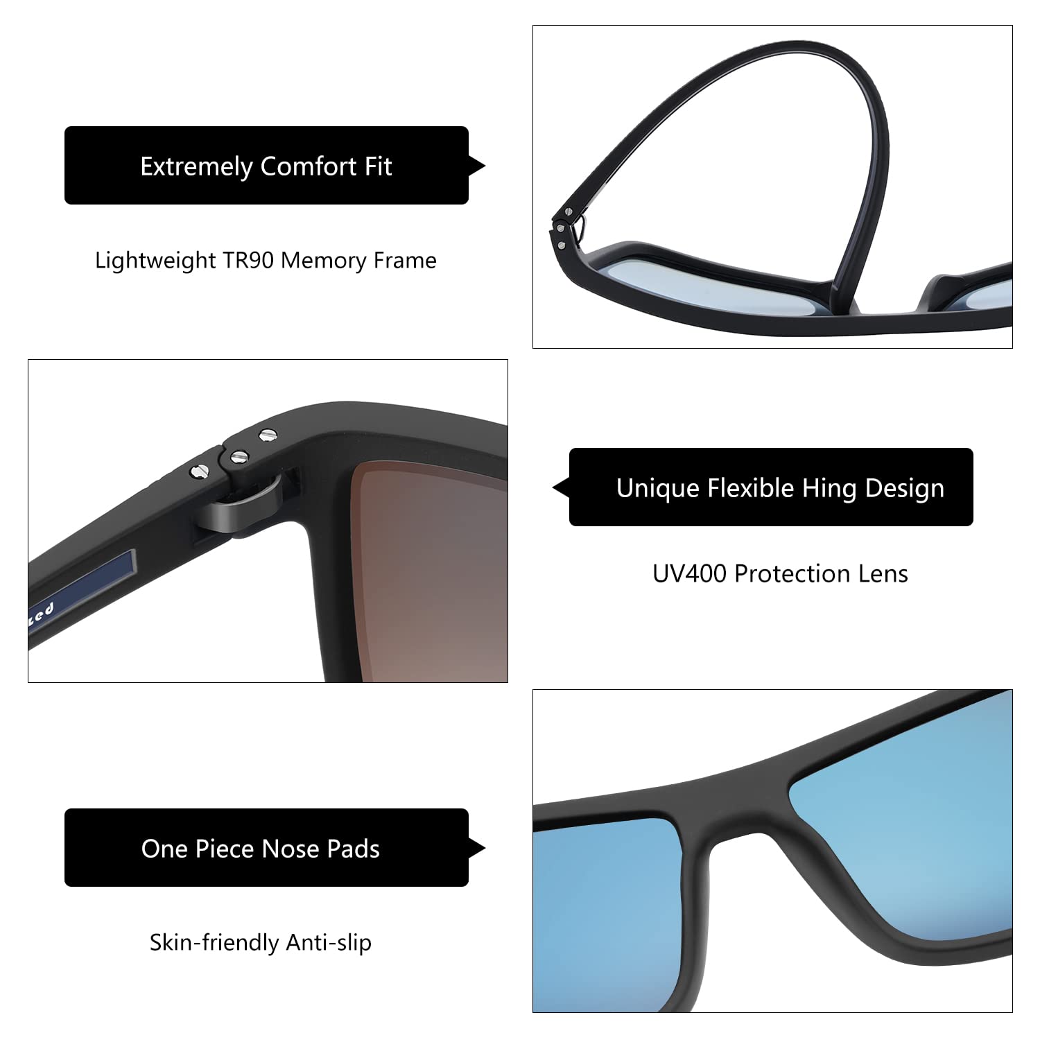 Foto 3 | Gafas De Sol Zenottic Polarized Tr90 Frame Uv400 Para Hombre - Venta Internacional.