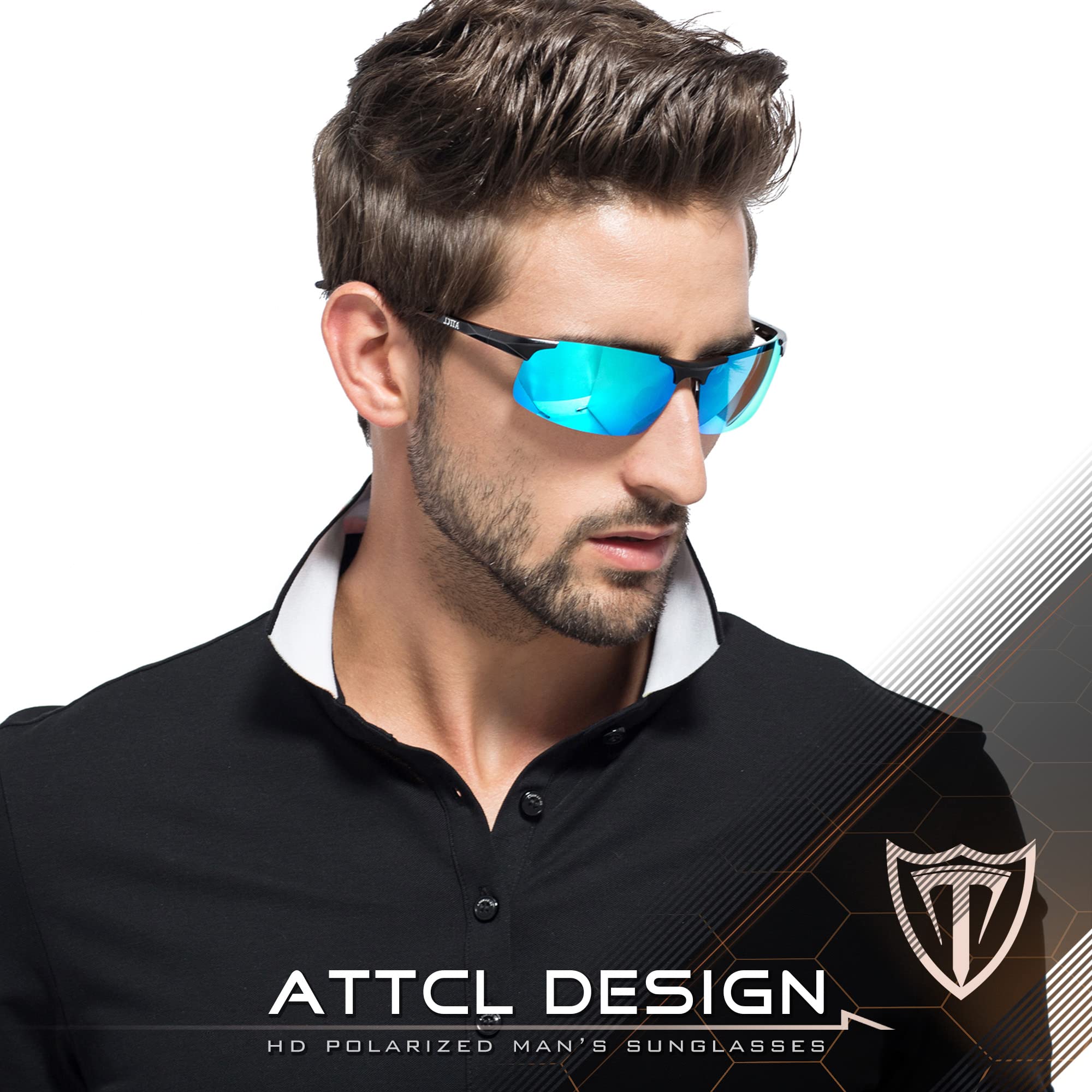 Foto 2 | Gafas De Sol Attcl Fashion Sports Polarizadas Al-mg Ultralight - Venta Internacional.