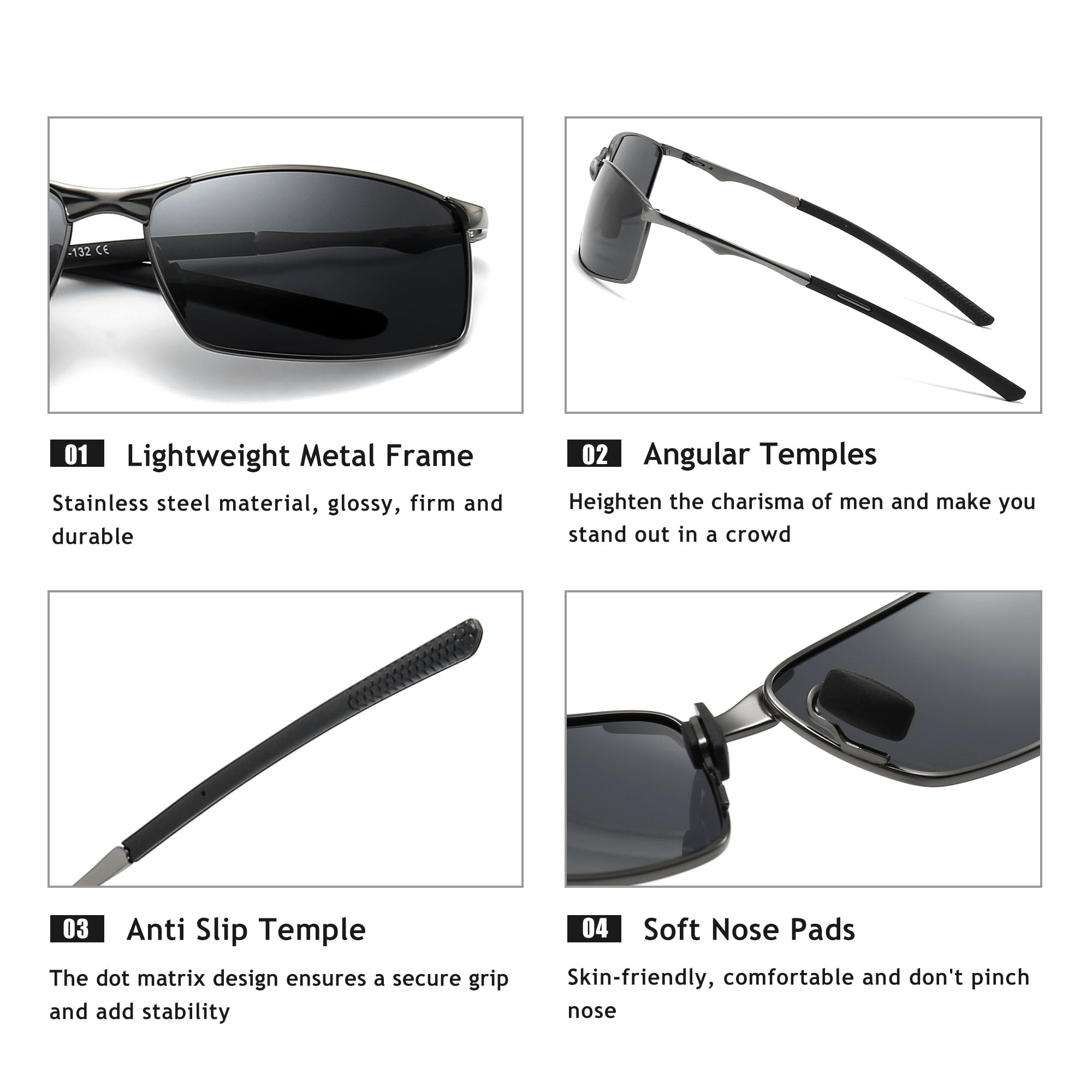 Foto 4 pulgar | Gafas De Sol Sungait Ultraligeras Polarizadas Sgt559-qh Para Hombre - Venta Internacional.