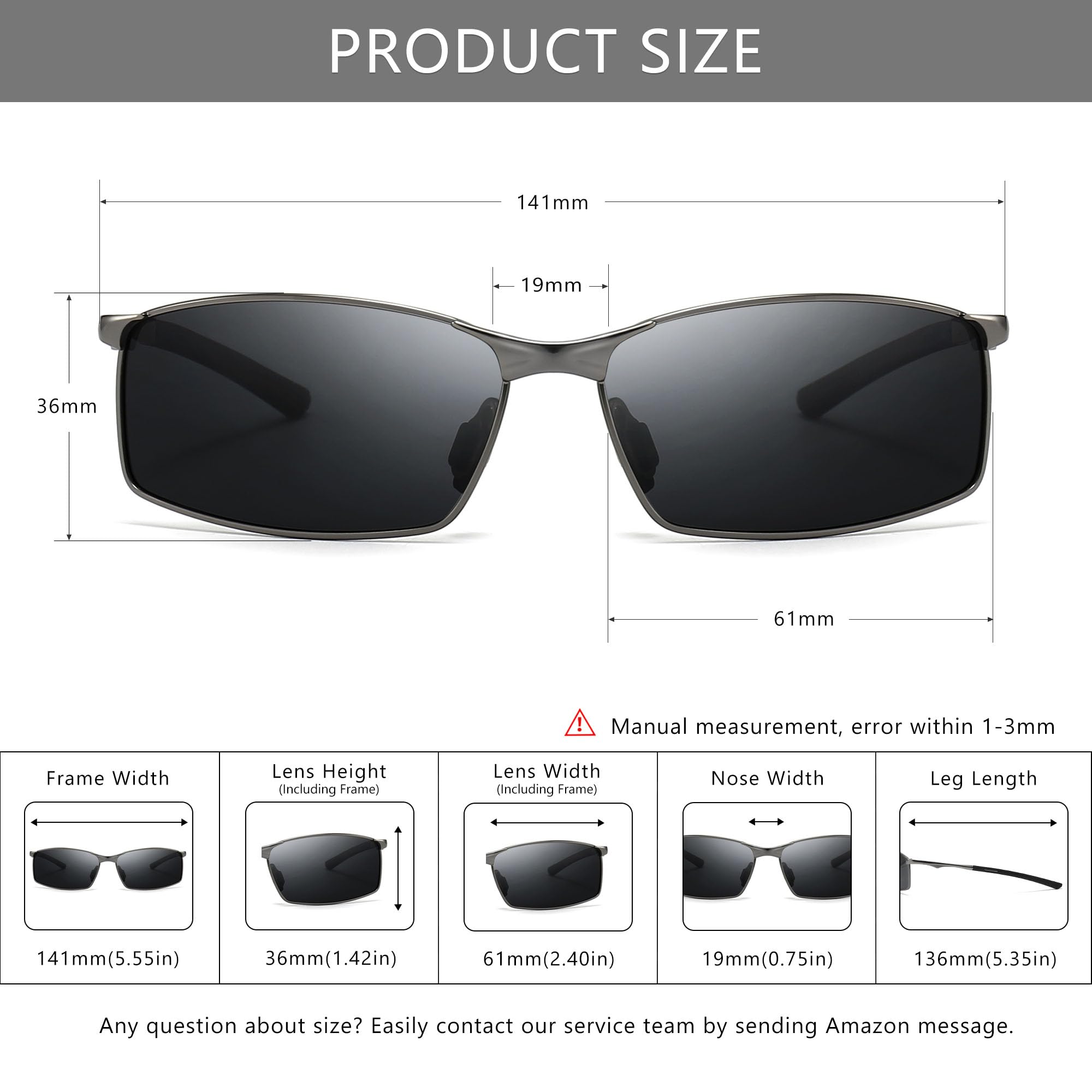Foto 6 pulgar | Gafas De Sol Sungait Ultraligeras Polarizadas Sgt559-qh Para Hombre - Venta Internacional.