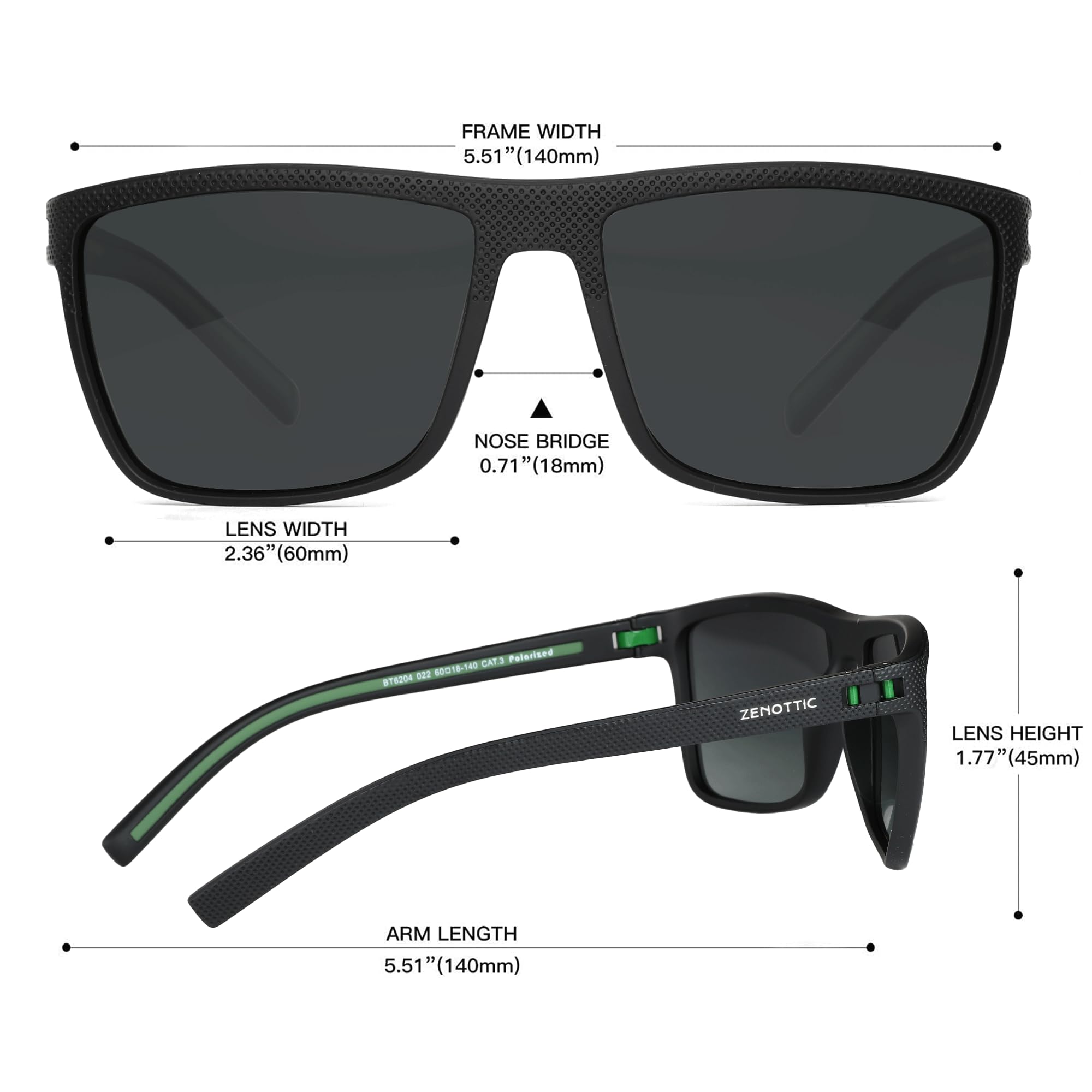 Foto 3 | Gafas De Sol Zenottic Polarized Tr90 Frame Uv400 Para Hombre - Venta Internacional.