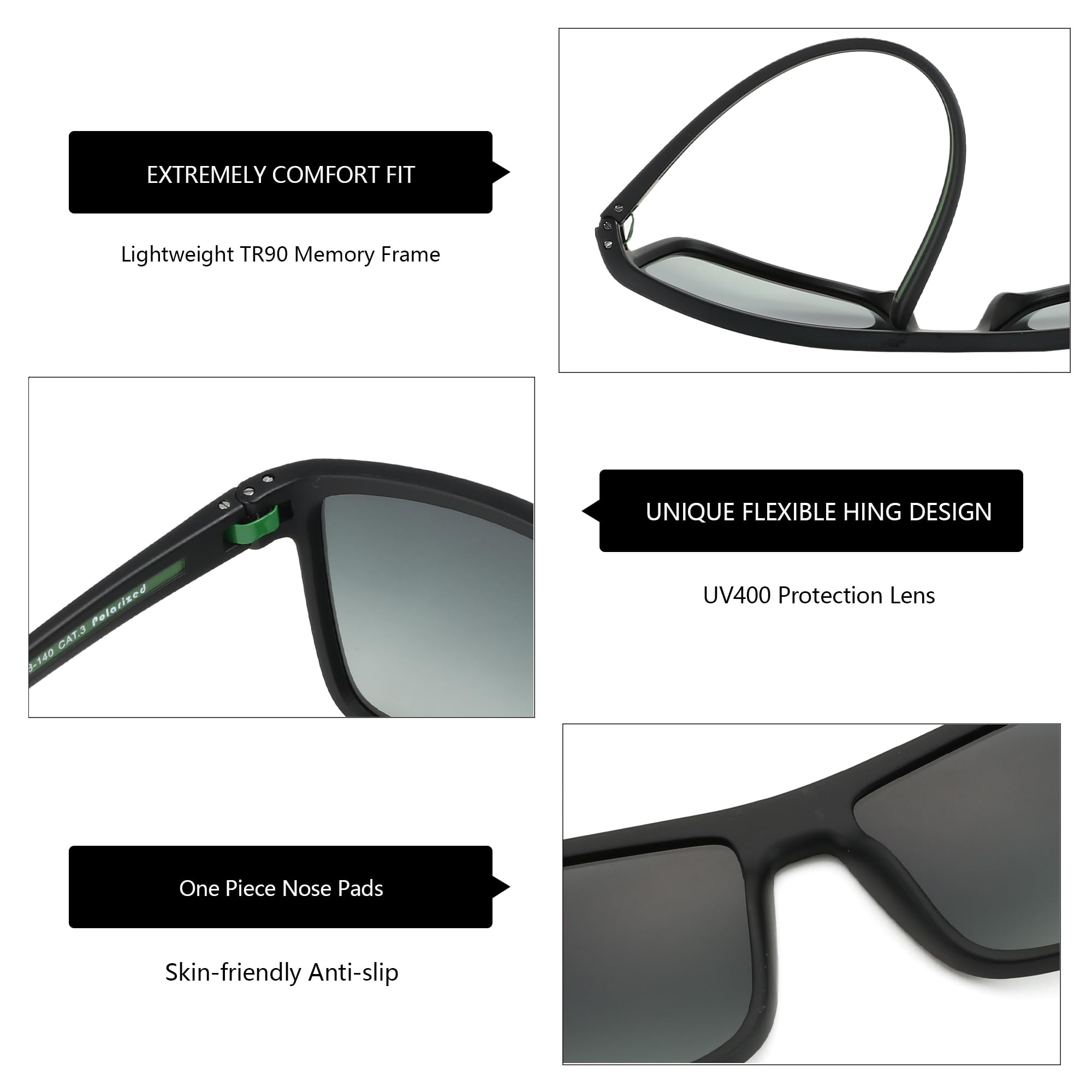 Foto 4 | Gafas De Sol Zenottic Polarized Tr90 Frame Uv400 Para Hombre - Venta Internacional.