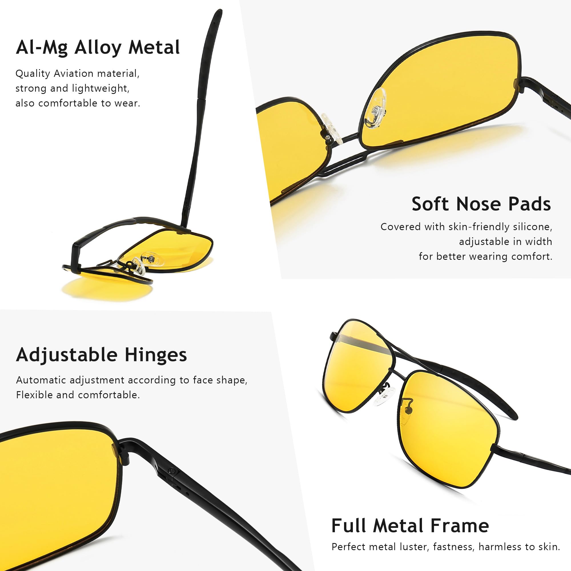Foto 4 | Gafas De Visión Nocturna Sungait Driving Polarizadas Para Hombre - Venta Internacional.