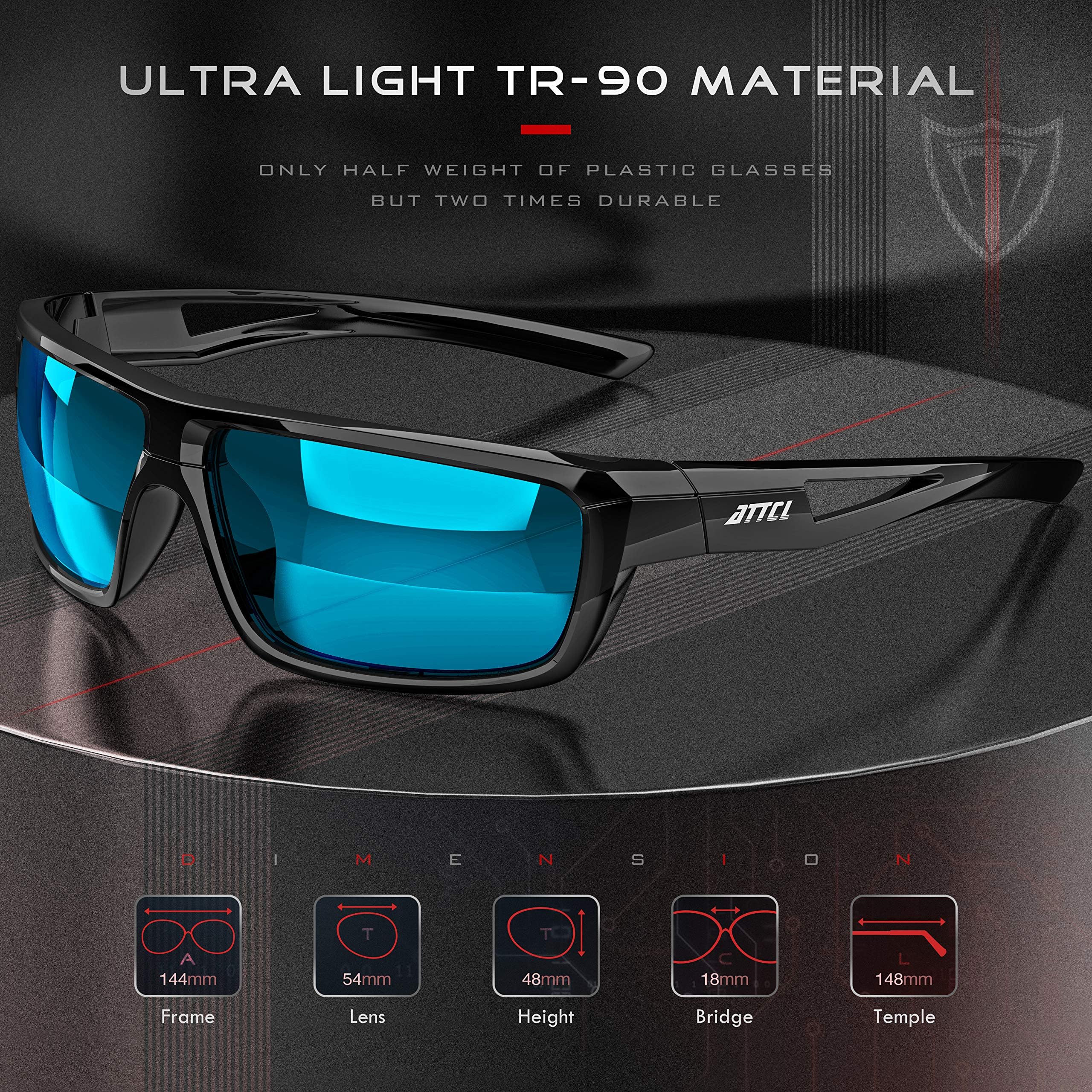 Foto 3 | Gafas De Sol Attcl J2021 Sports Polarizadas Con Protección Uv400 - Venta Internacional.