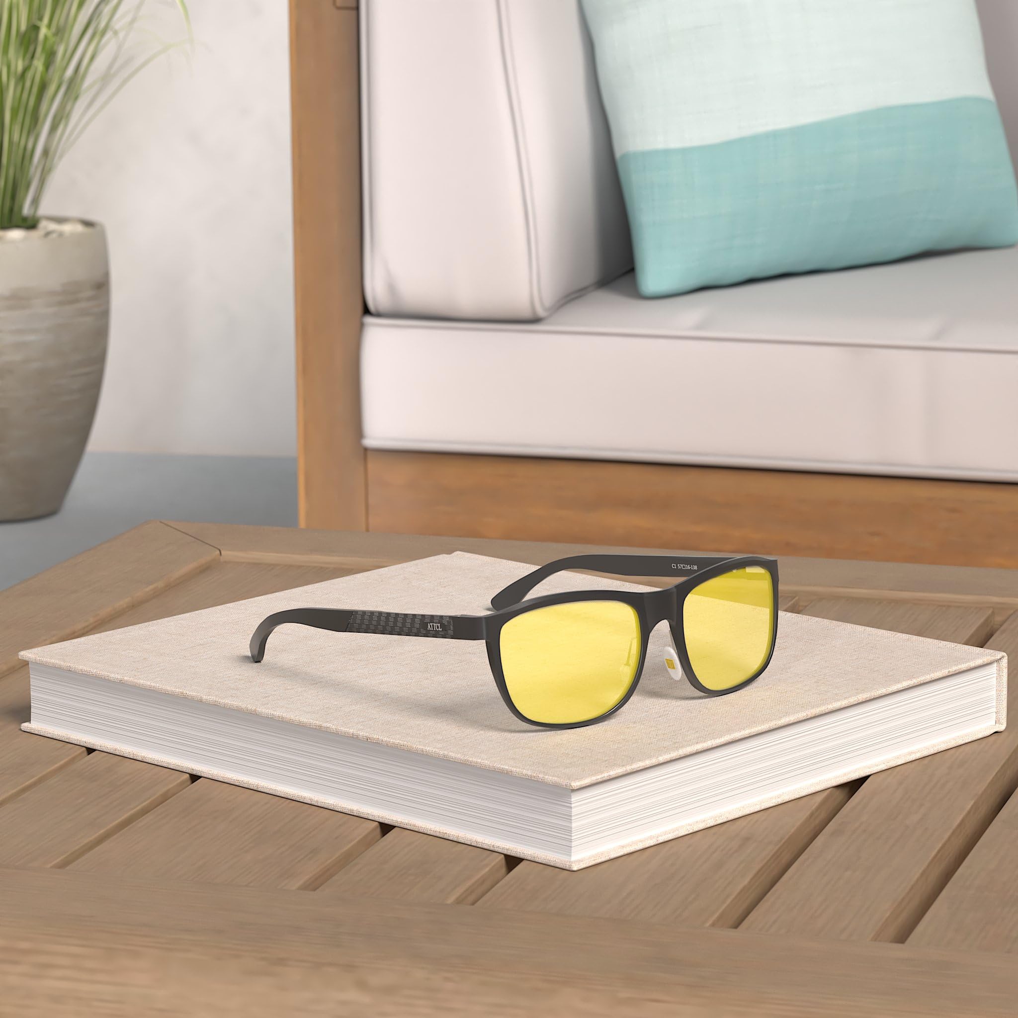 Foto 2 | Gafas De Sol Attcl 8587 Yeshi Retro Con Montura Metálica Polarizada - Venta Internacional.