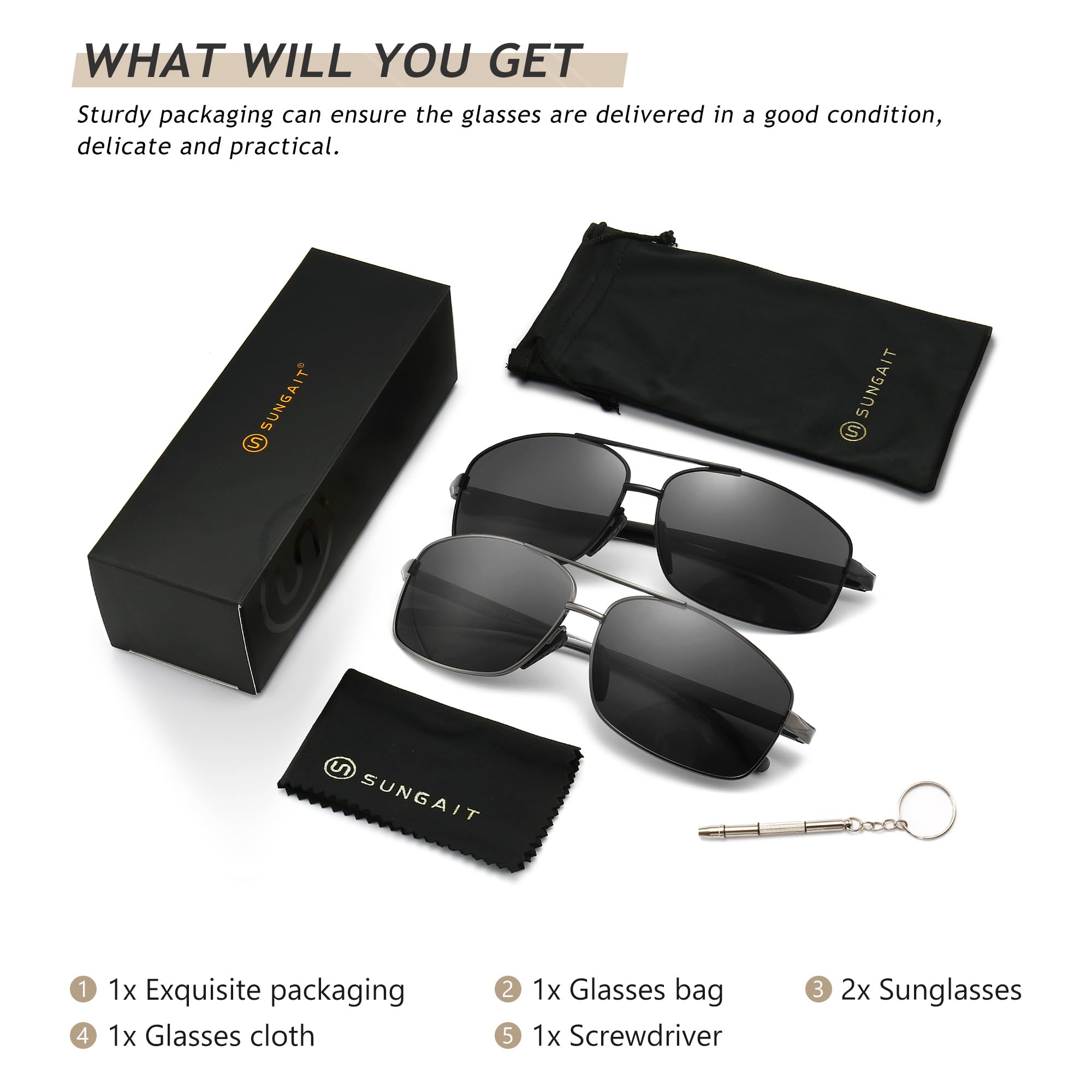 Foto 6 | Gafas De Sol Sungait Ultraligeras Polarizadas Sgt458qh-hh-5 - Venta Internacional.
