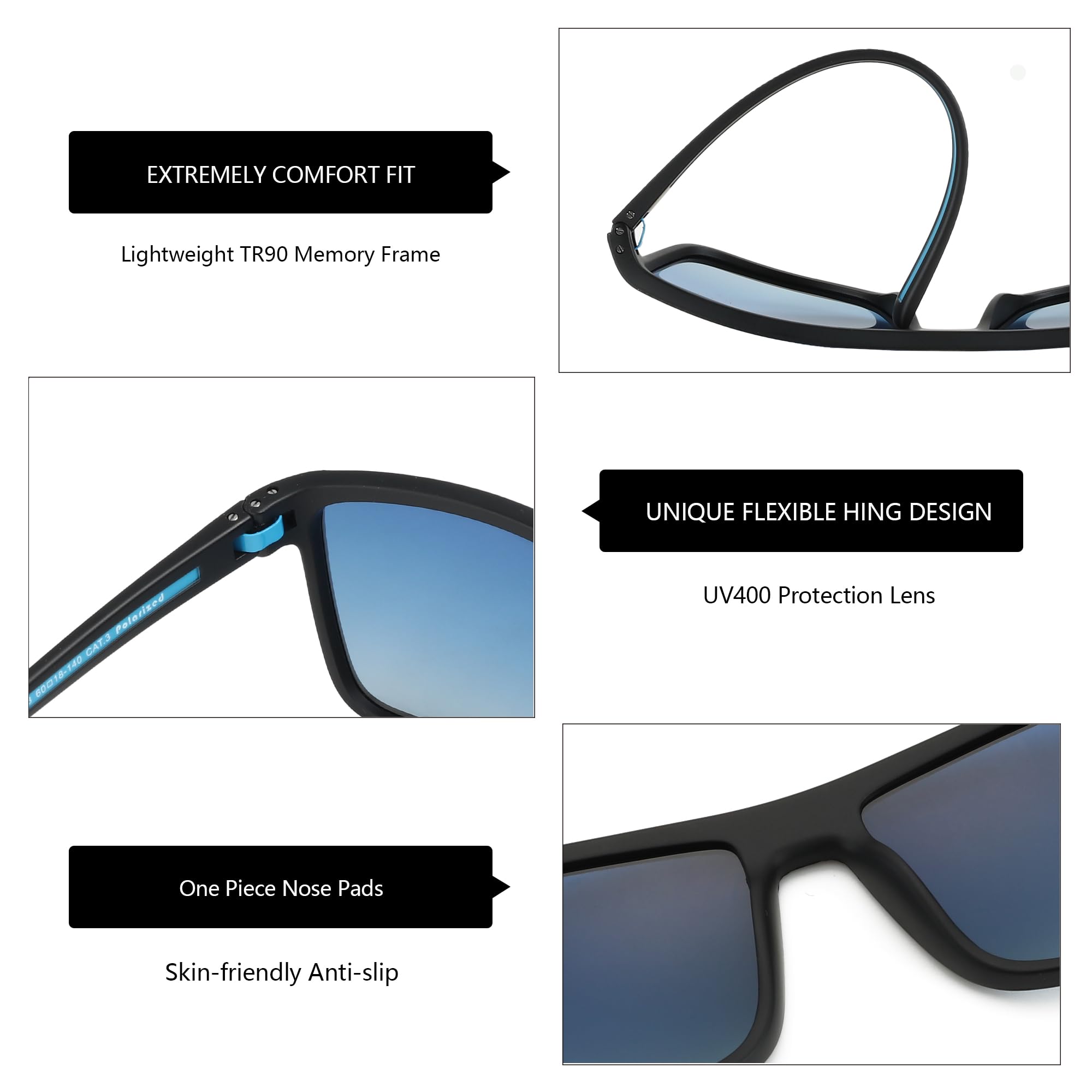 Foto 5 pulgar | Gafas De Sol Zenottic Polarized Tr90 Frame Uv400 Para Hombre - Venta Internacional.